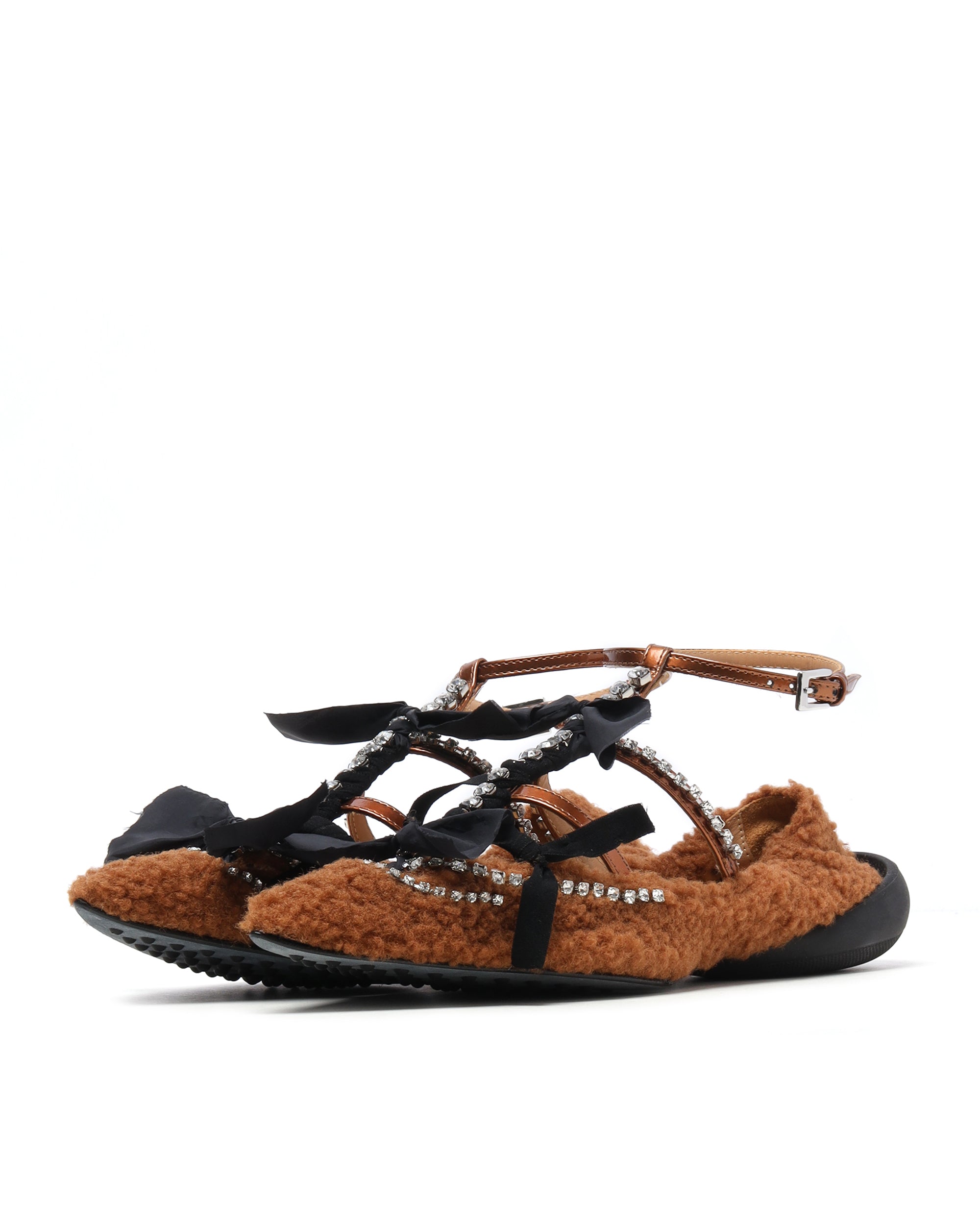 13 09 SR Crystal embellished ballerina shoes