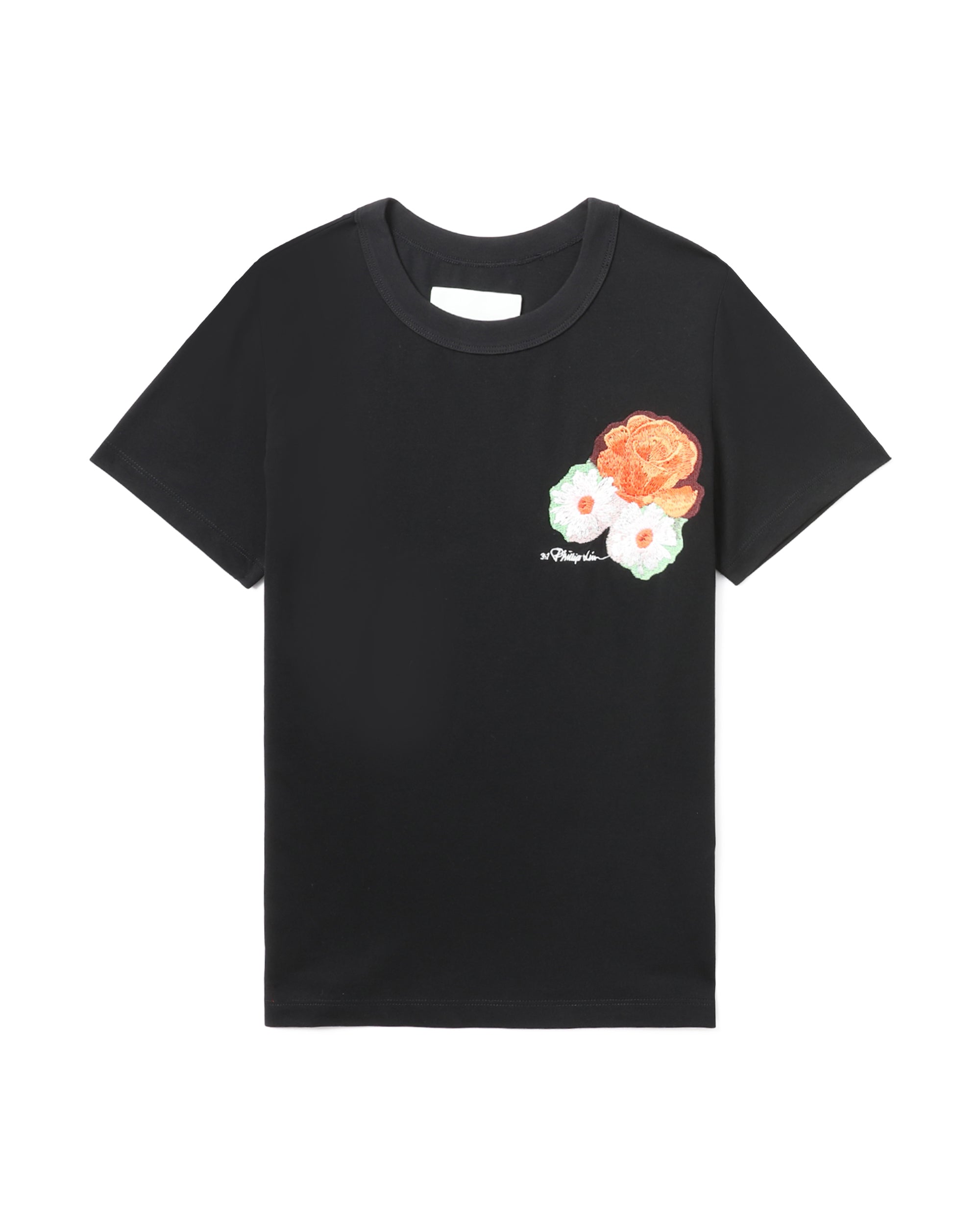 3.1 PHILLIP LIM Bouquet embroidery cropped tee