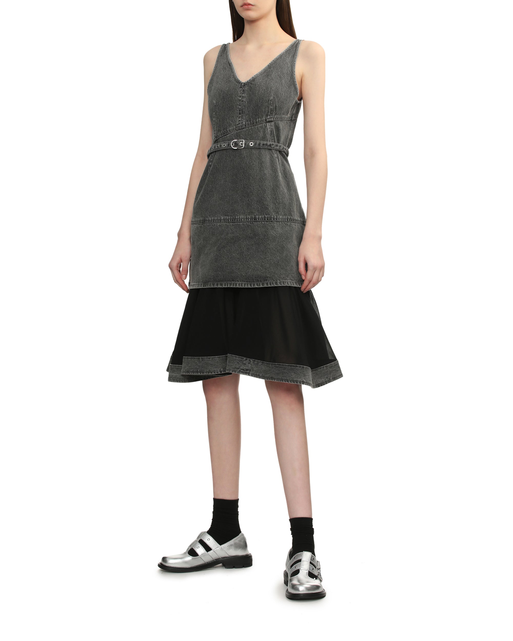 3.1 PHILLIP LIM Denim V-neck dress