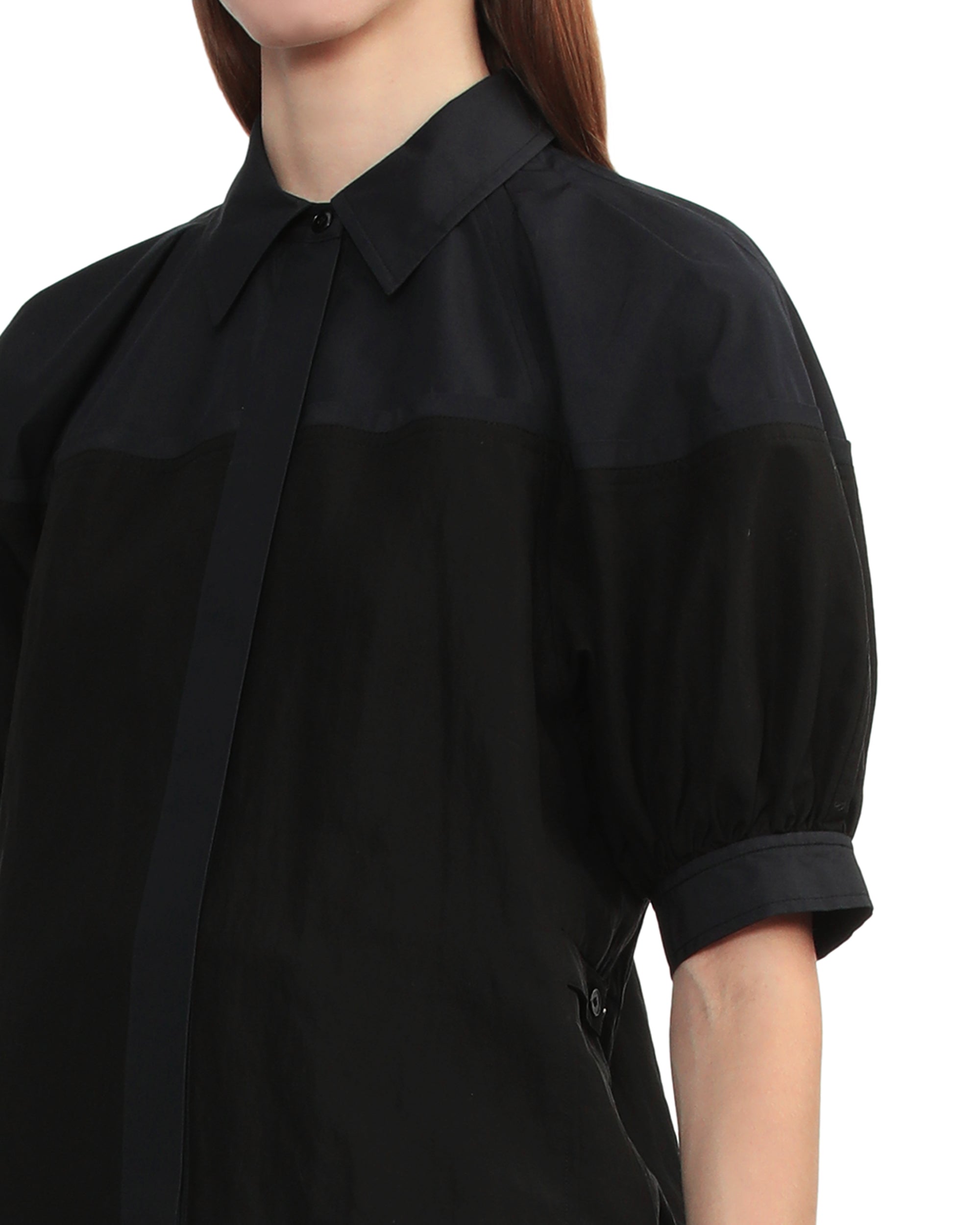 3.1 PHILLIP LIM Lantern sleeve combo shirt