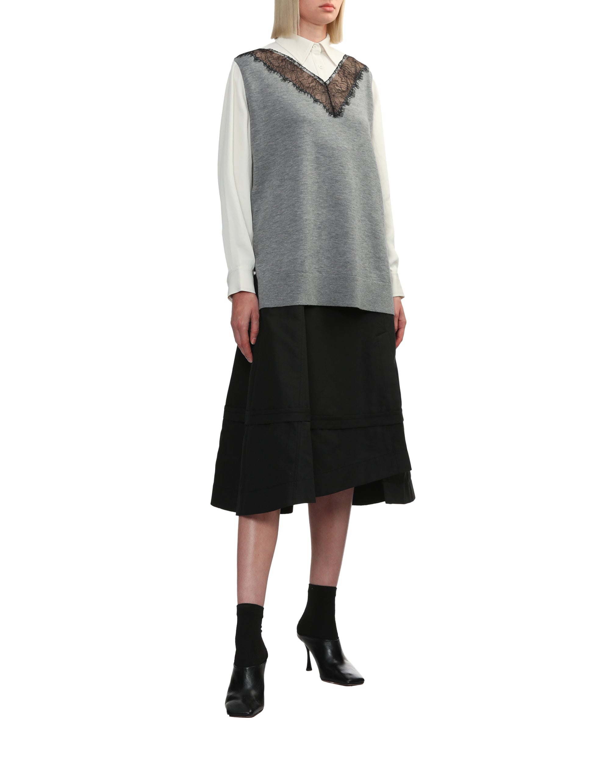 3.1 PHILLIP LIM Combo lace shirt