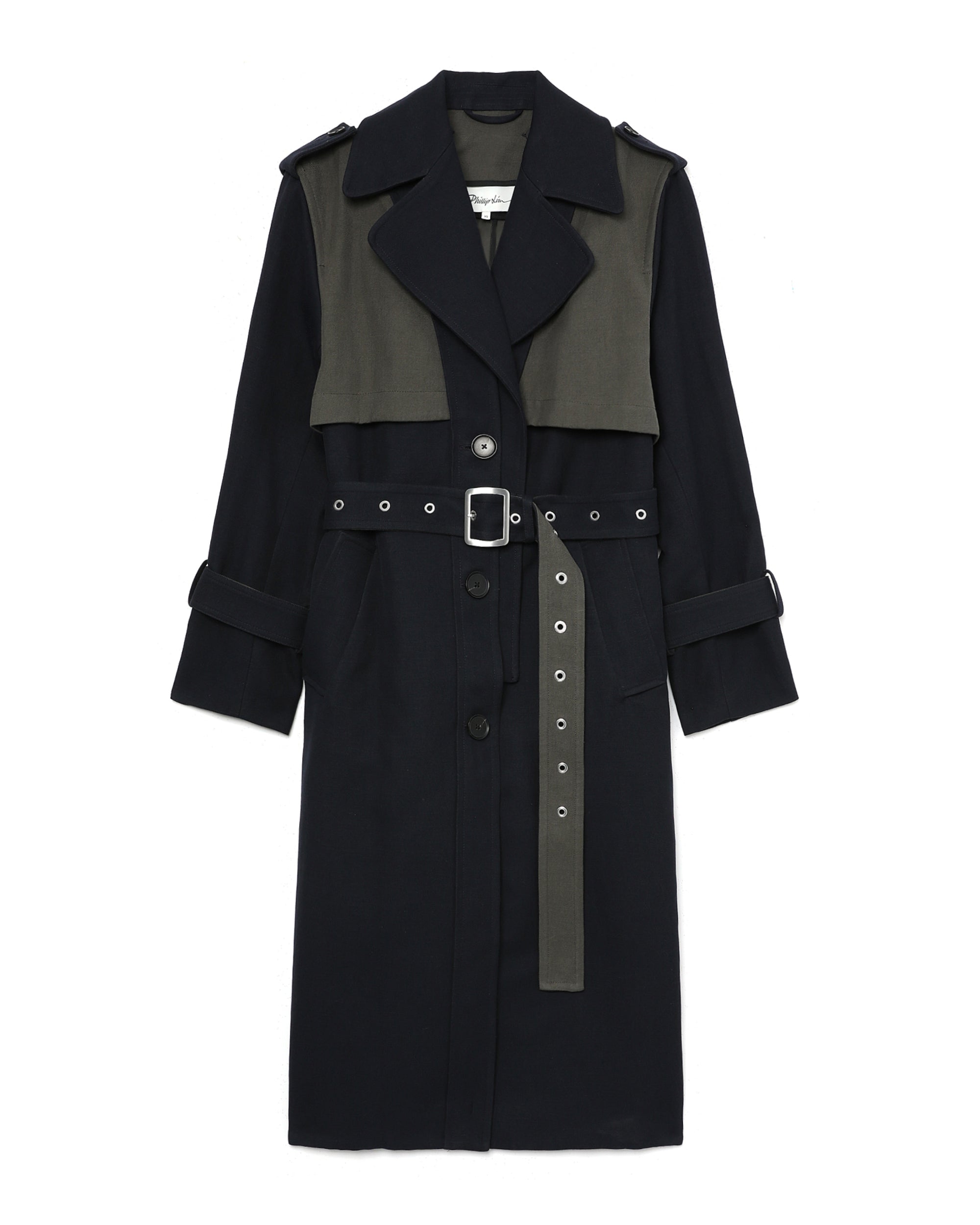 3.1 PHILLIP LIM Double-faced cotton-linen trench coat