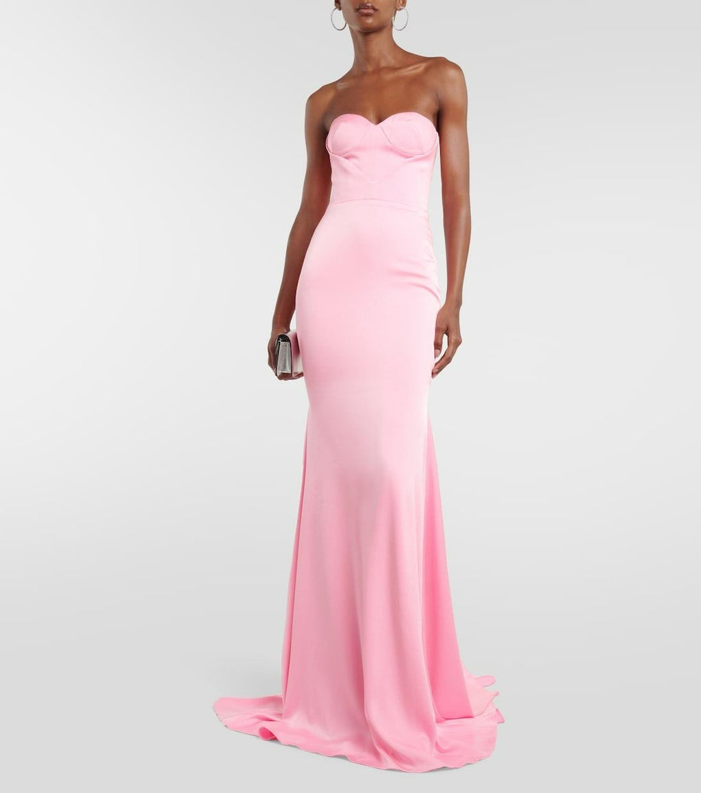 ALEX PERRY ALEX PERRY Barkley strapless satin crape gown