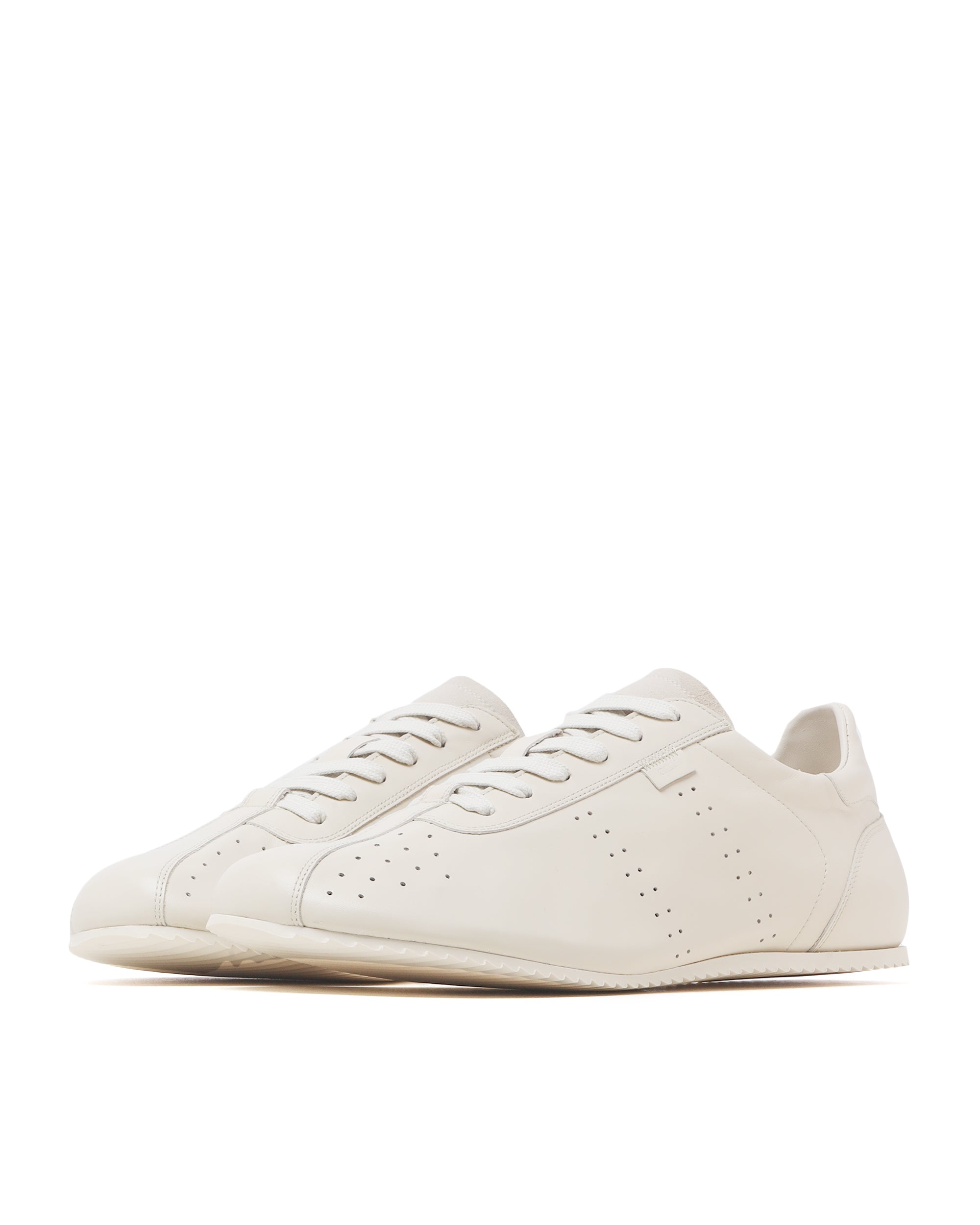 AMI Perforated leather lace-up sneakers