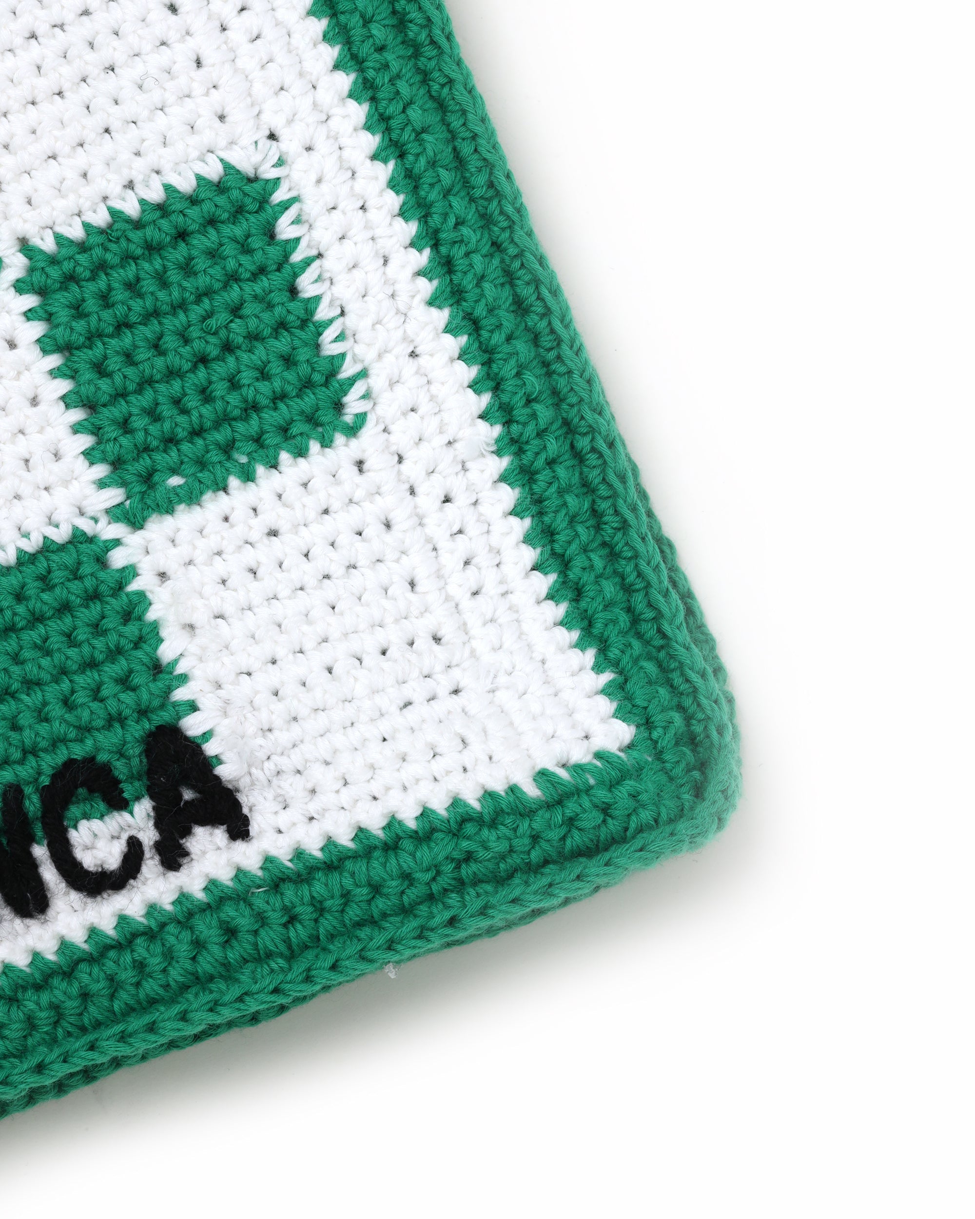 CASABLANCA Crocheted mini check tote