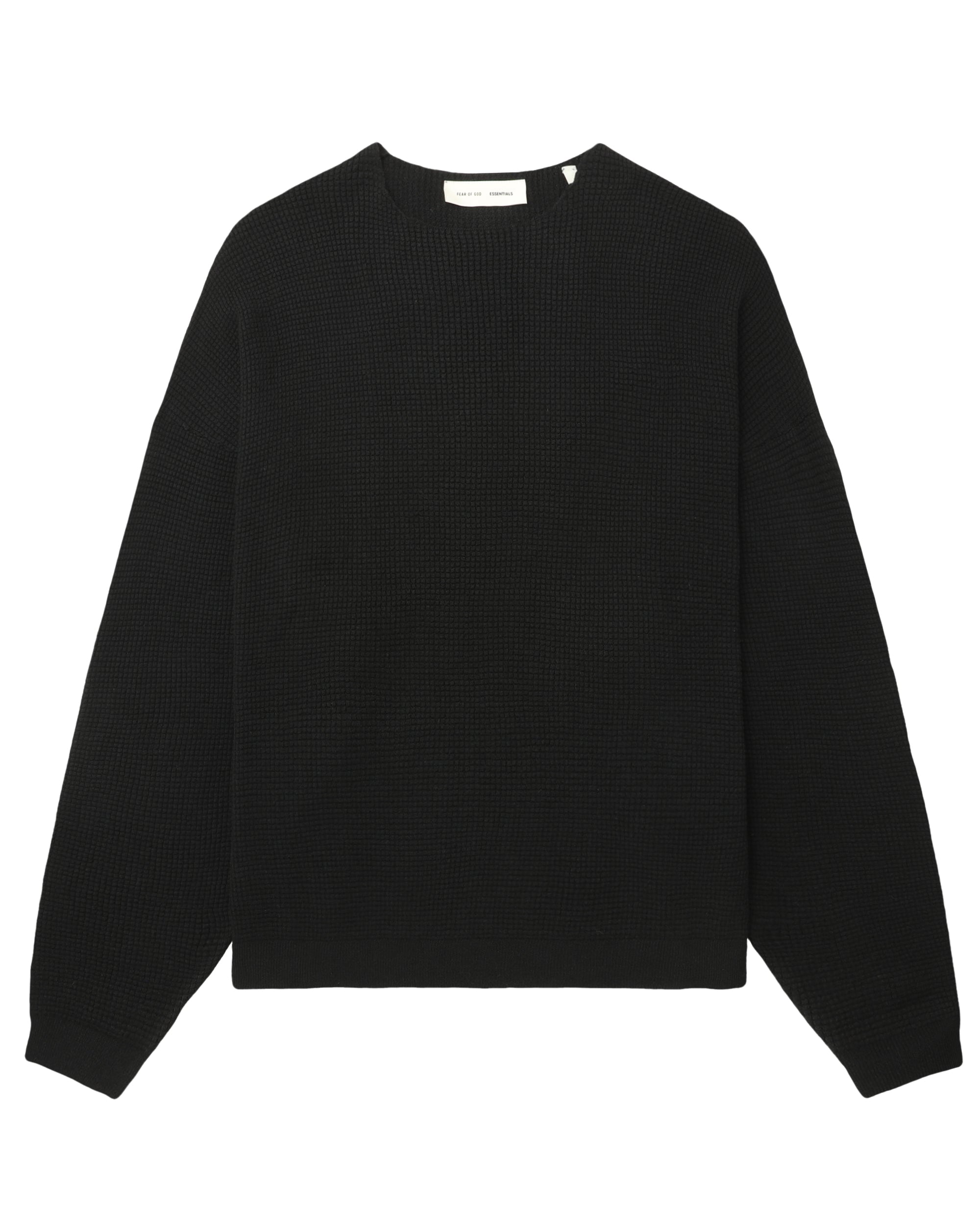 ESSENTIALS Waffle crew neck sweater