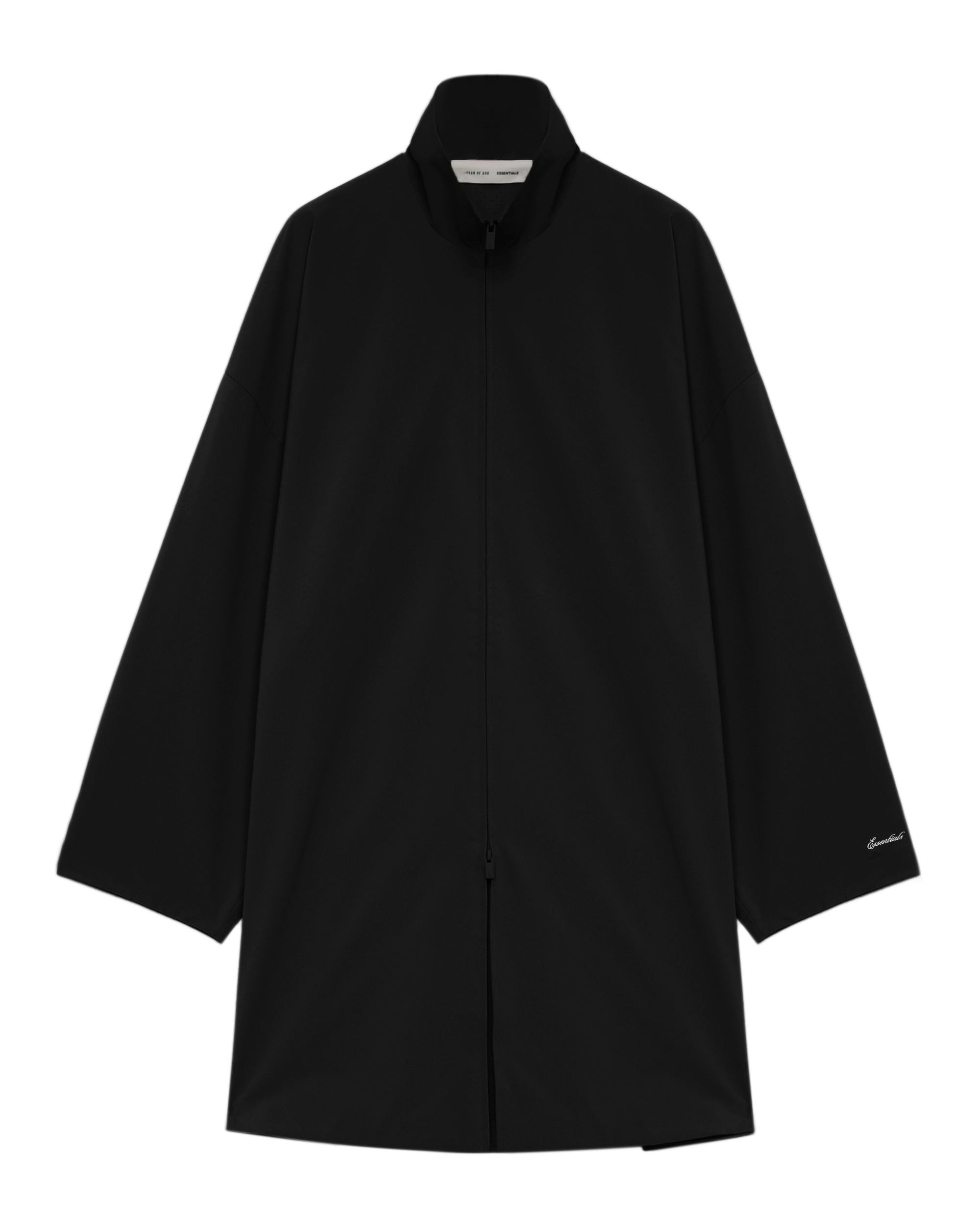 ESSENTIALS Long zip-up coat