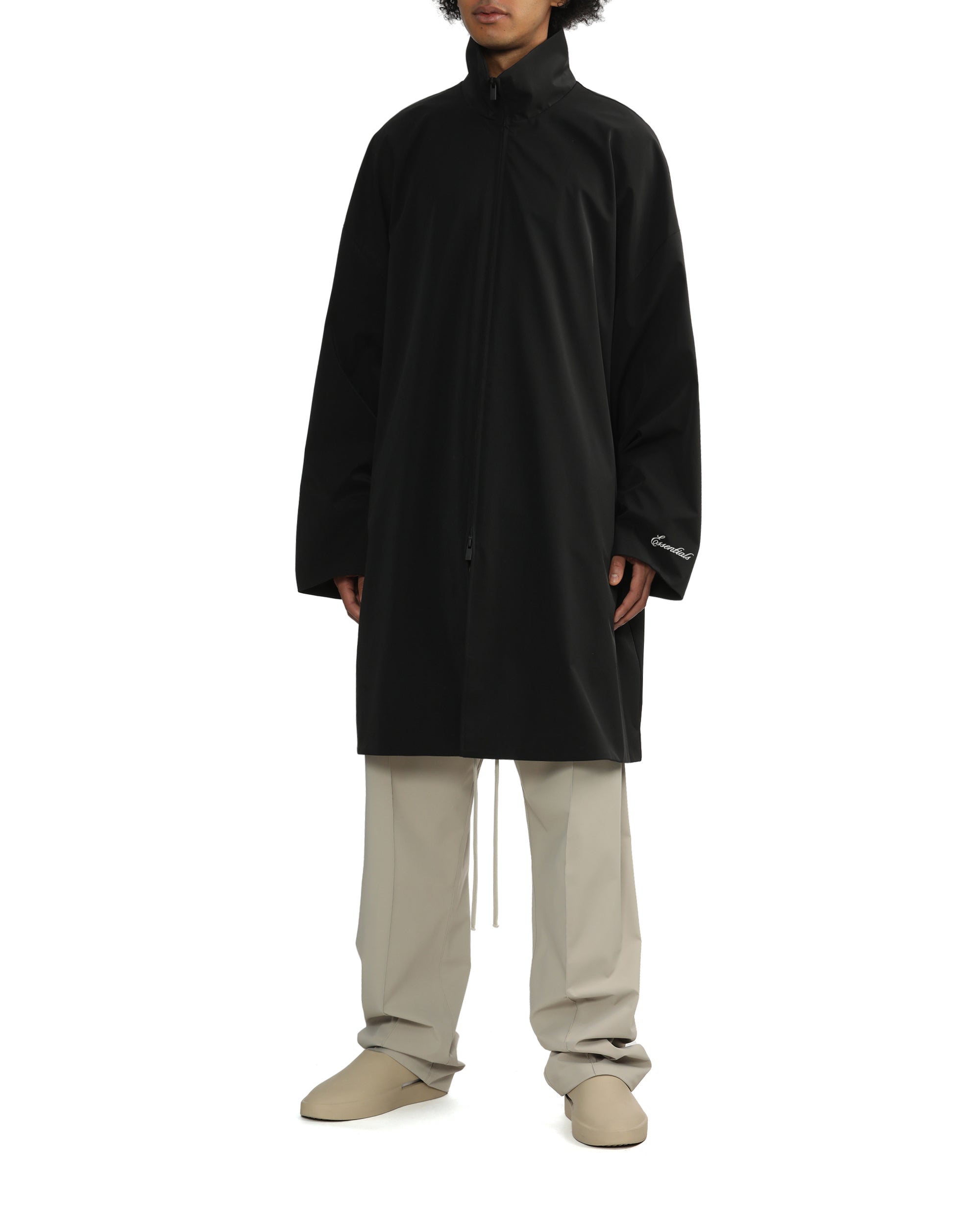 ESSENTIALS Long zip-up coat