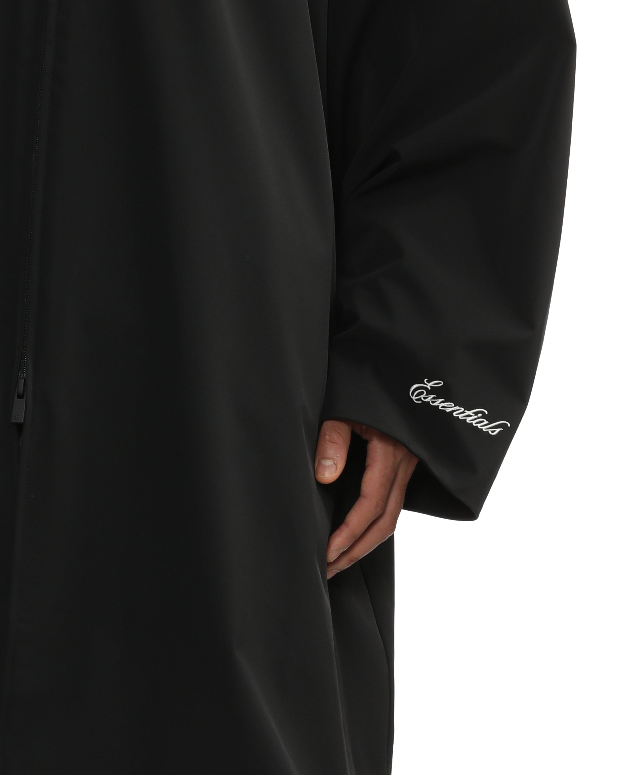 ESSENTIALS Long zip-up coat