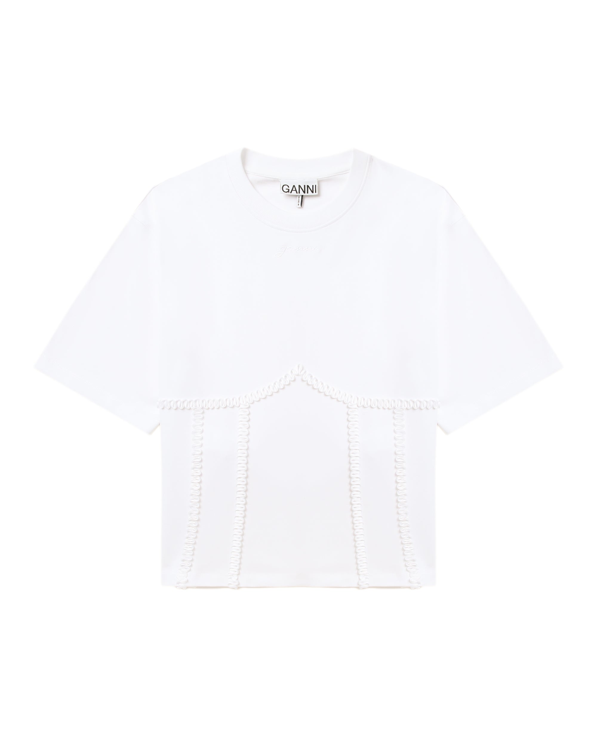 GANNI Tie back tee