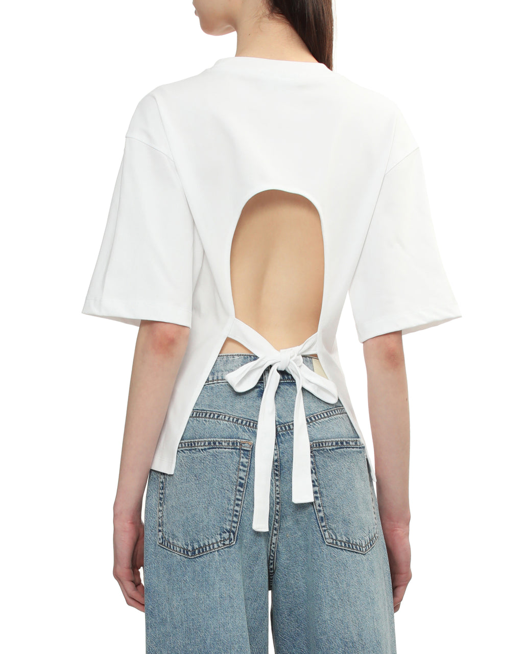GANNI Tie back tee