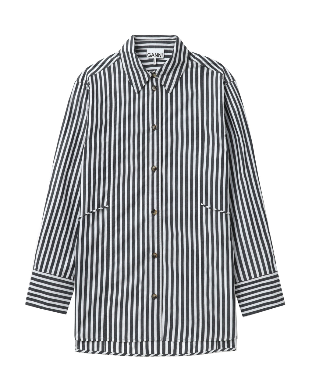 GANNI Tie string shirt