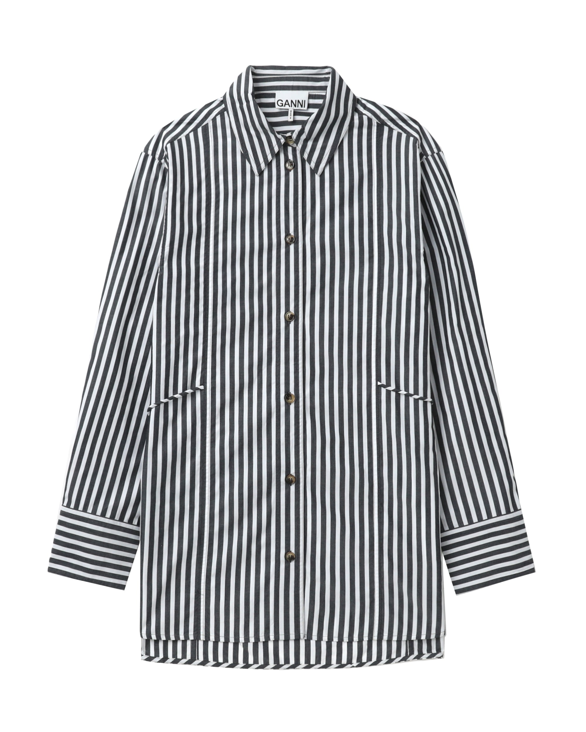 GANNI Tie string shirt