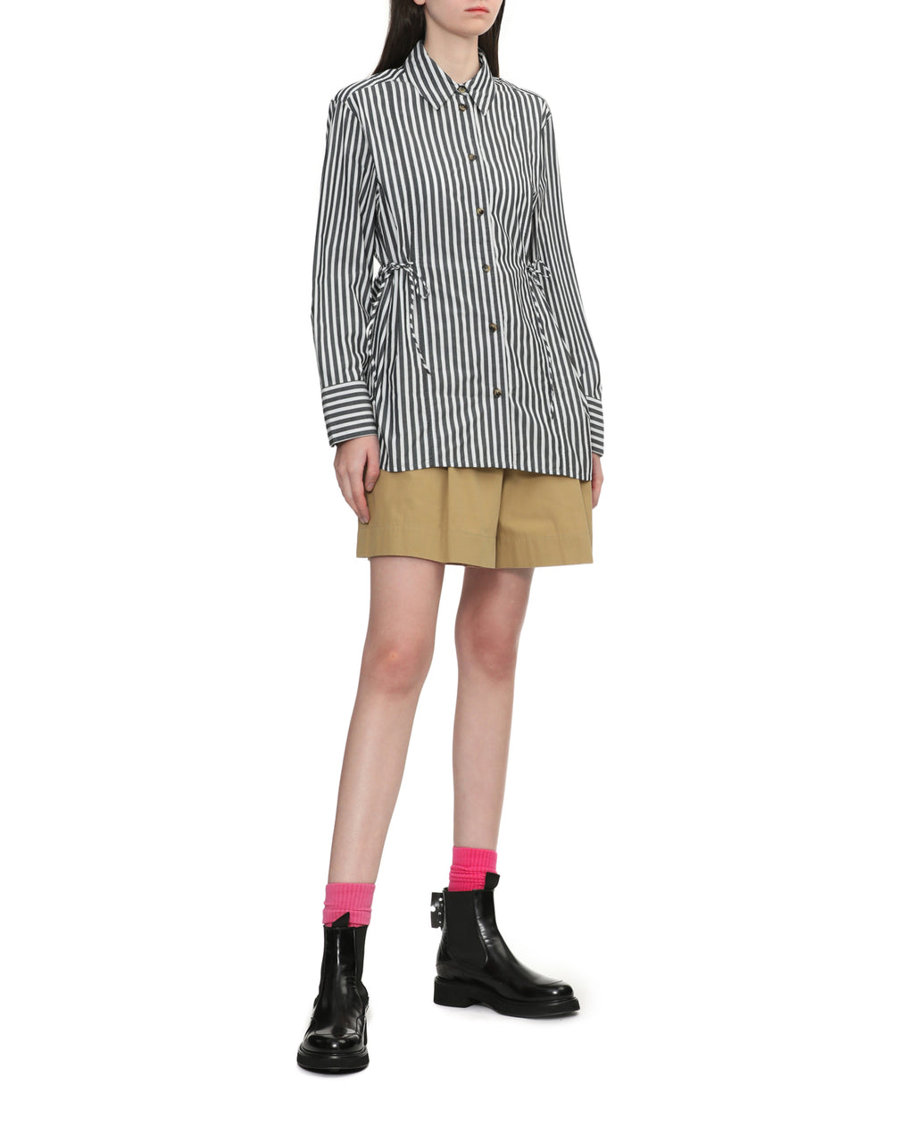 GANNI Tie string shirt