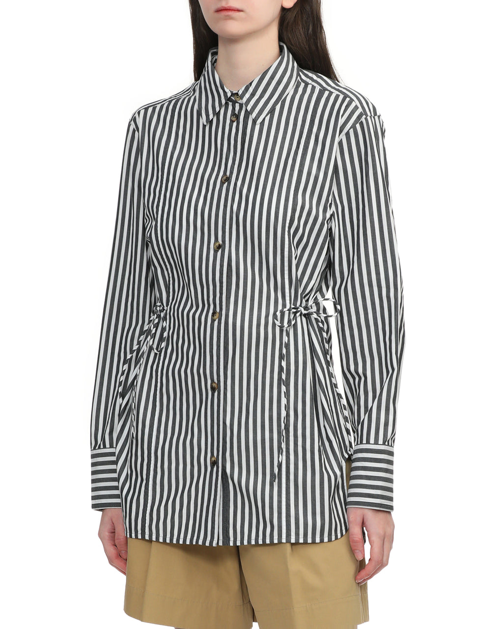 GANNI Tie string shirt