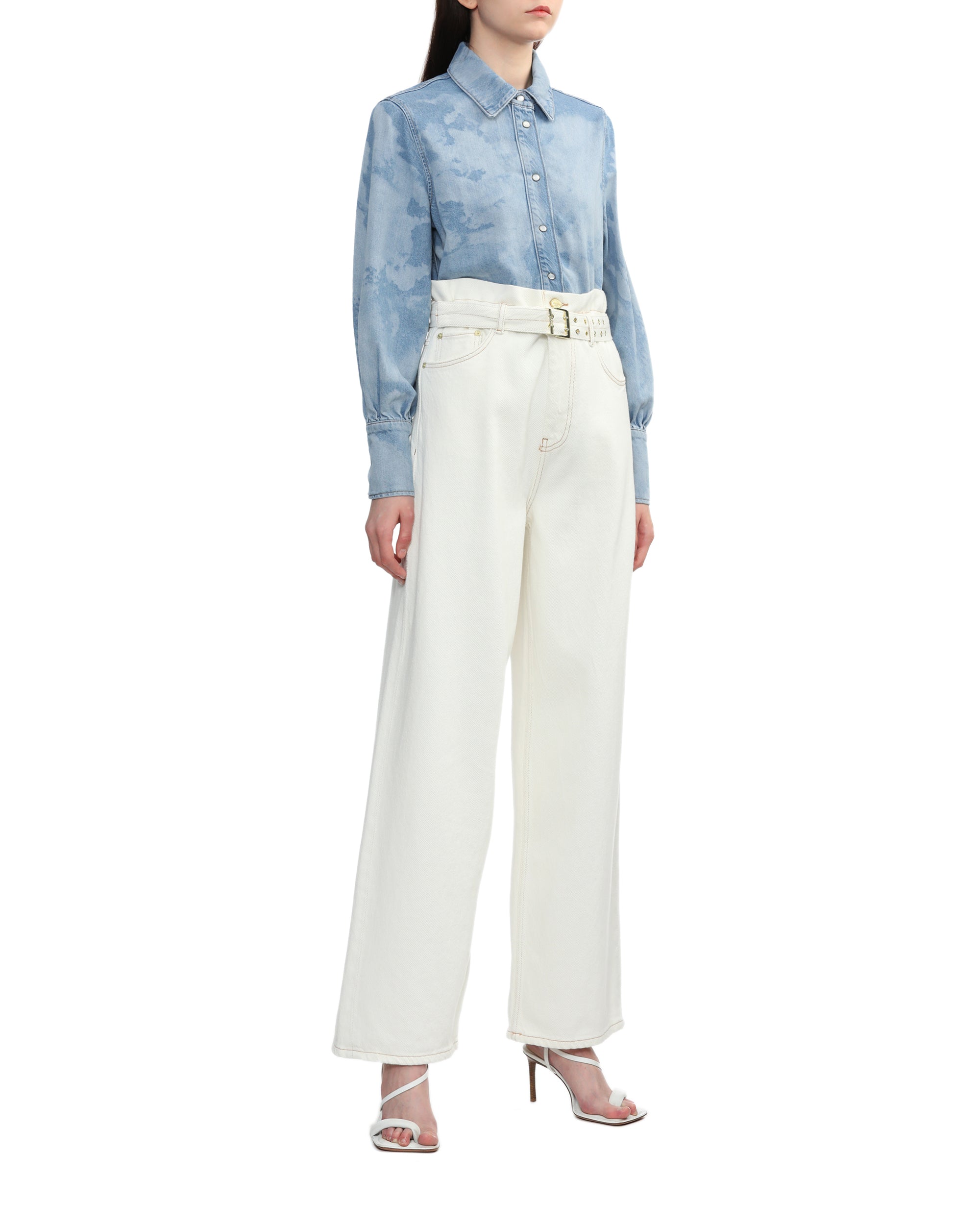 GANNI Bleach denim shirt