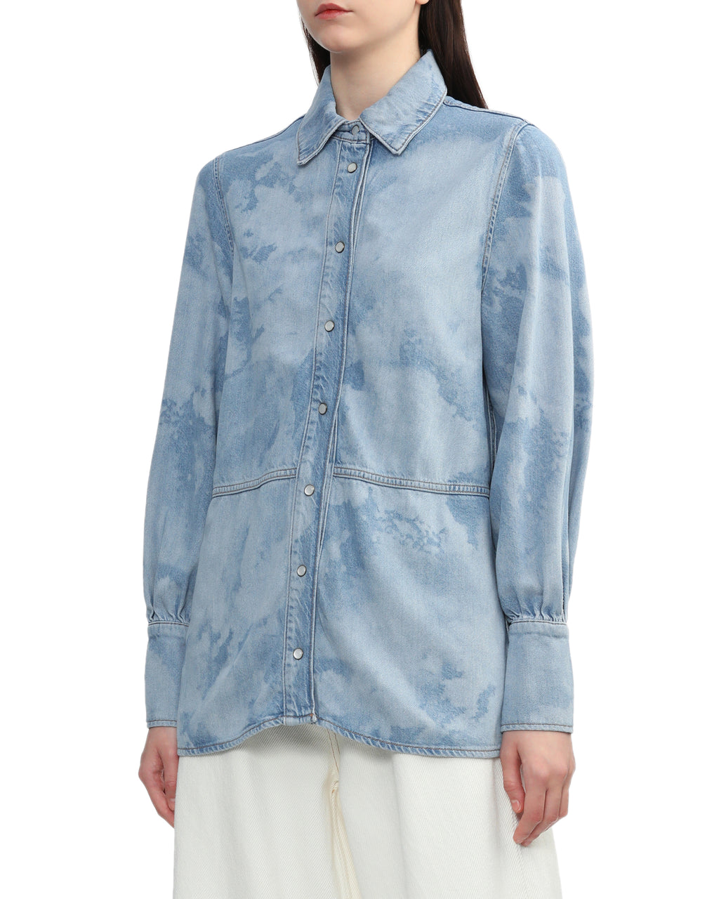 GANNI Bleach denim shirt