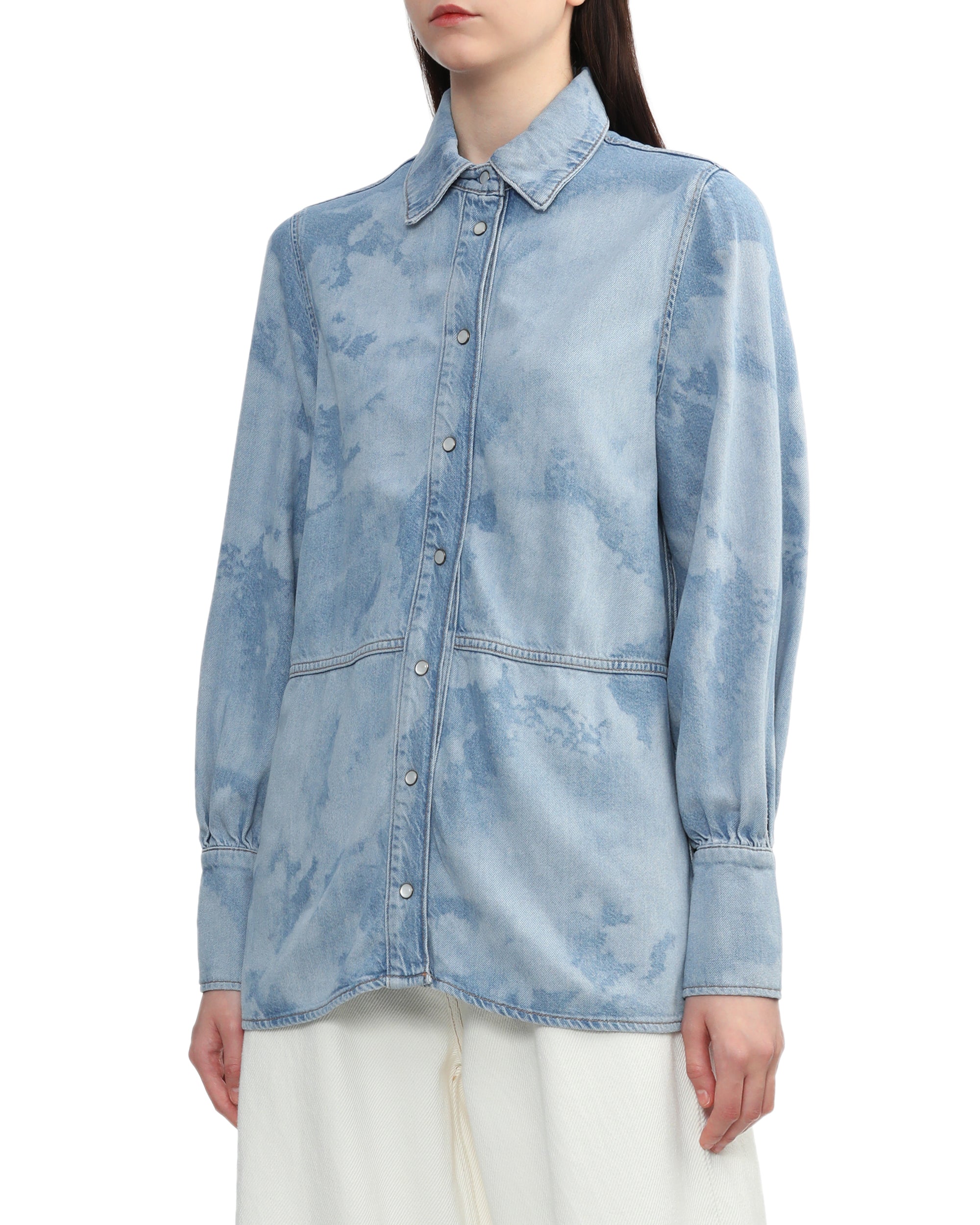 GANNI Bleach denim shirt