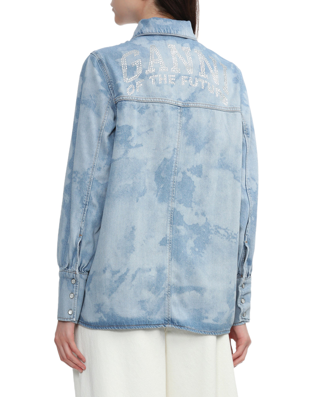 GANNI Bleach denim shirt
