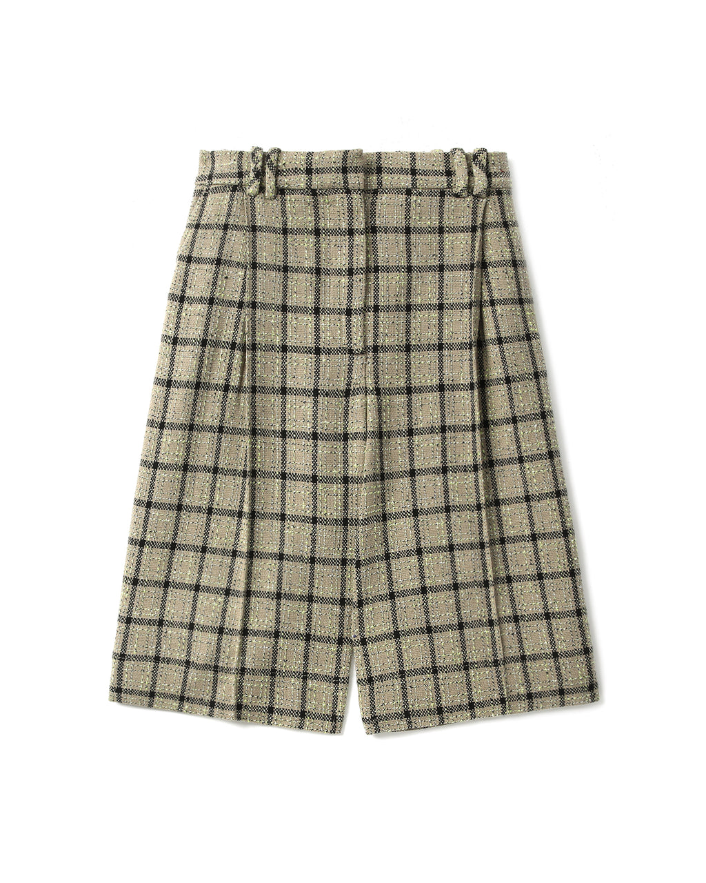 GANNI Check suiting relaxed pleated shorts