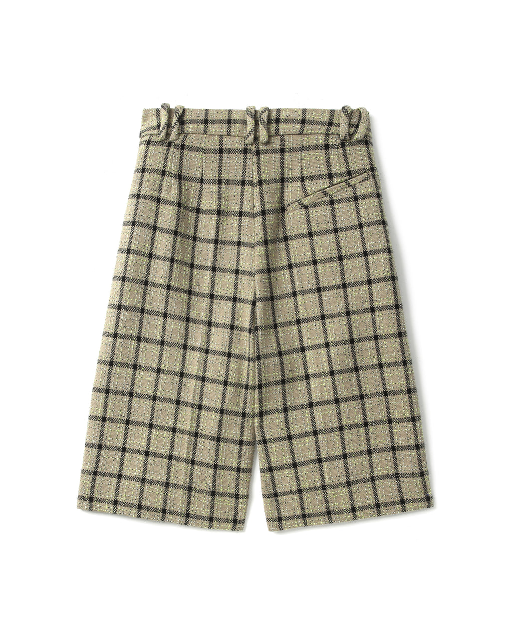 GANNI Check suiting relaxed pleated shorts