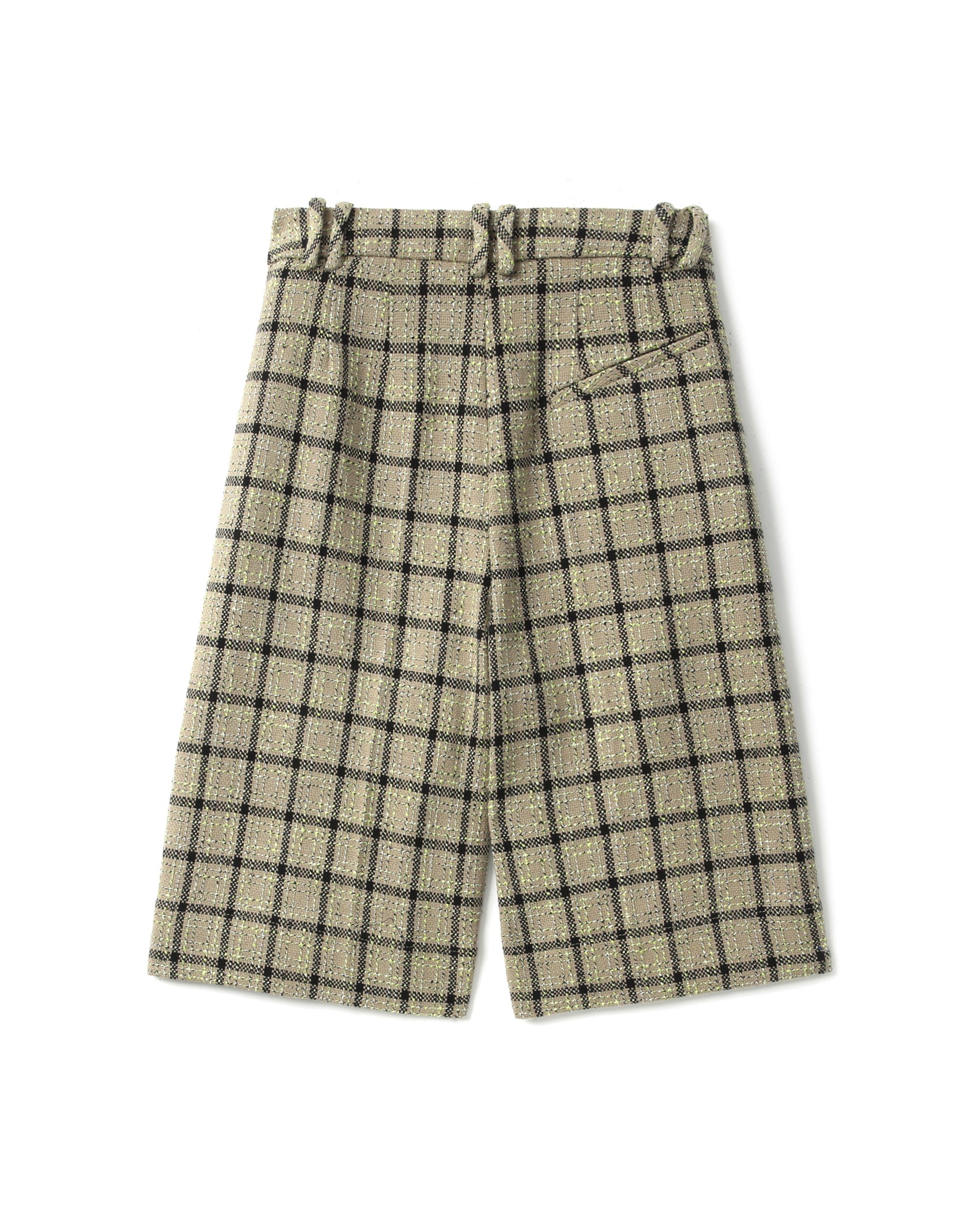 GANNI Check suiting relaxed pleated shorts