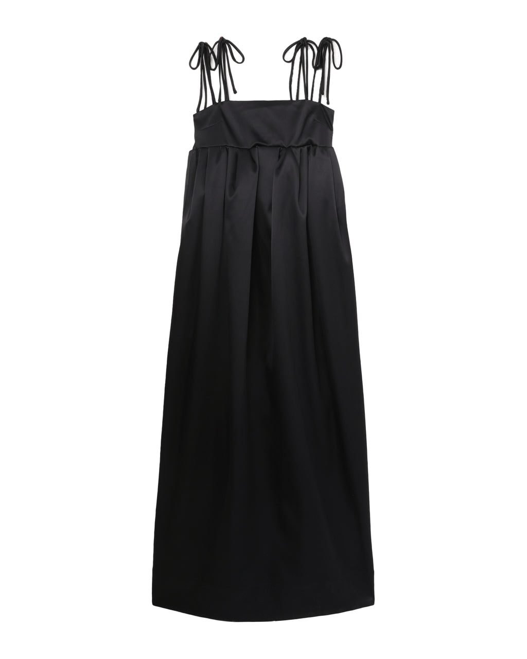 GANNI Double satin string dress