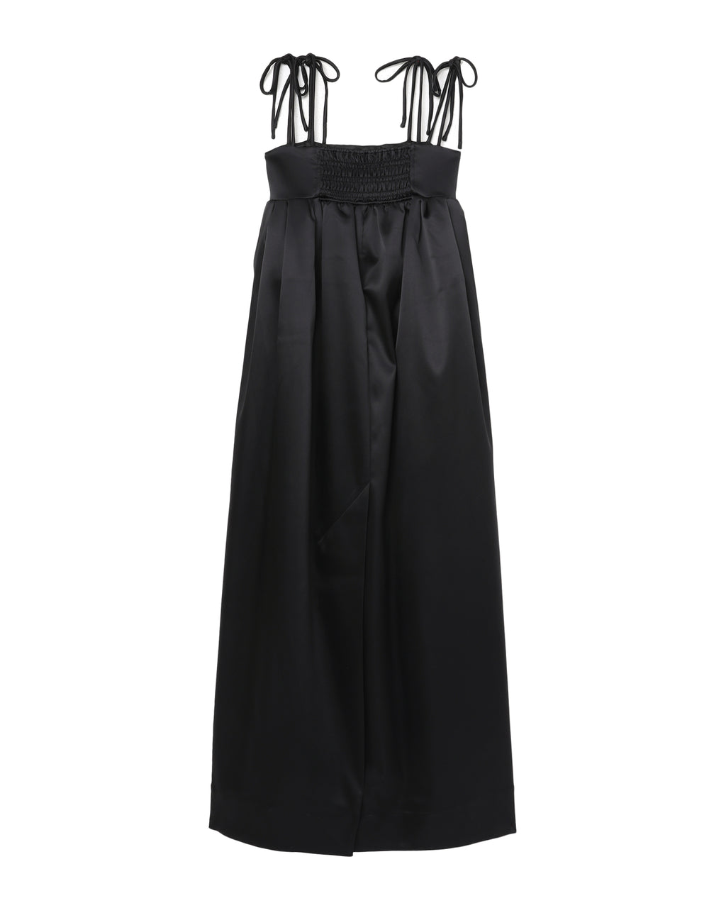 GANNI Double satin string dress