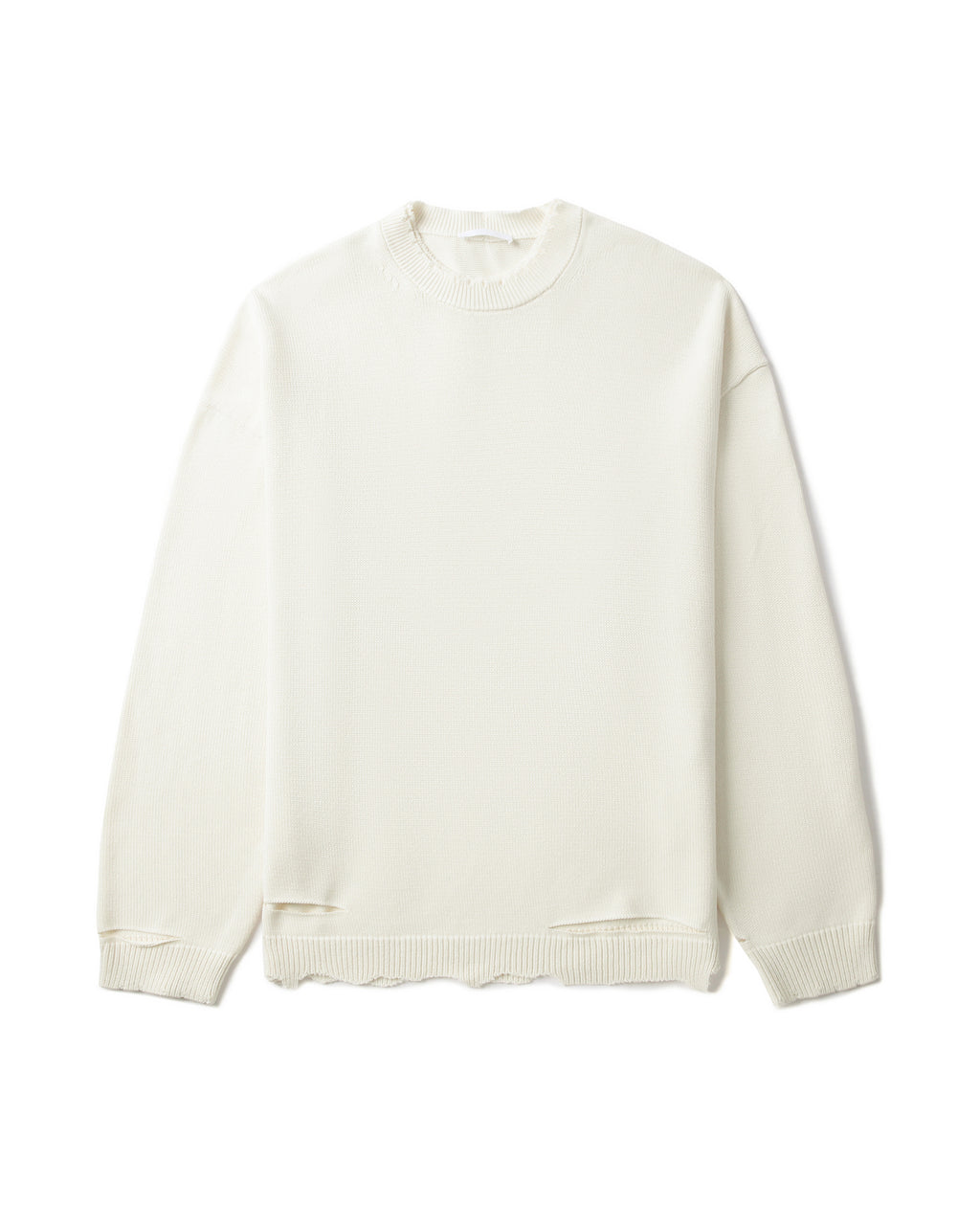 HELMUT LANG Distressed ribbed sweater
