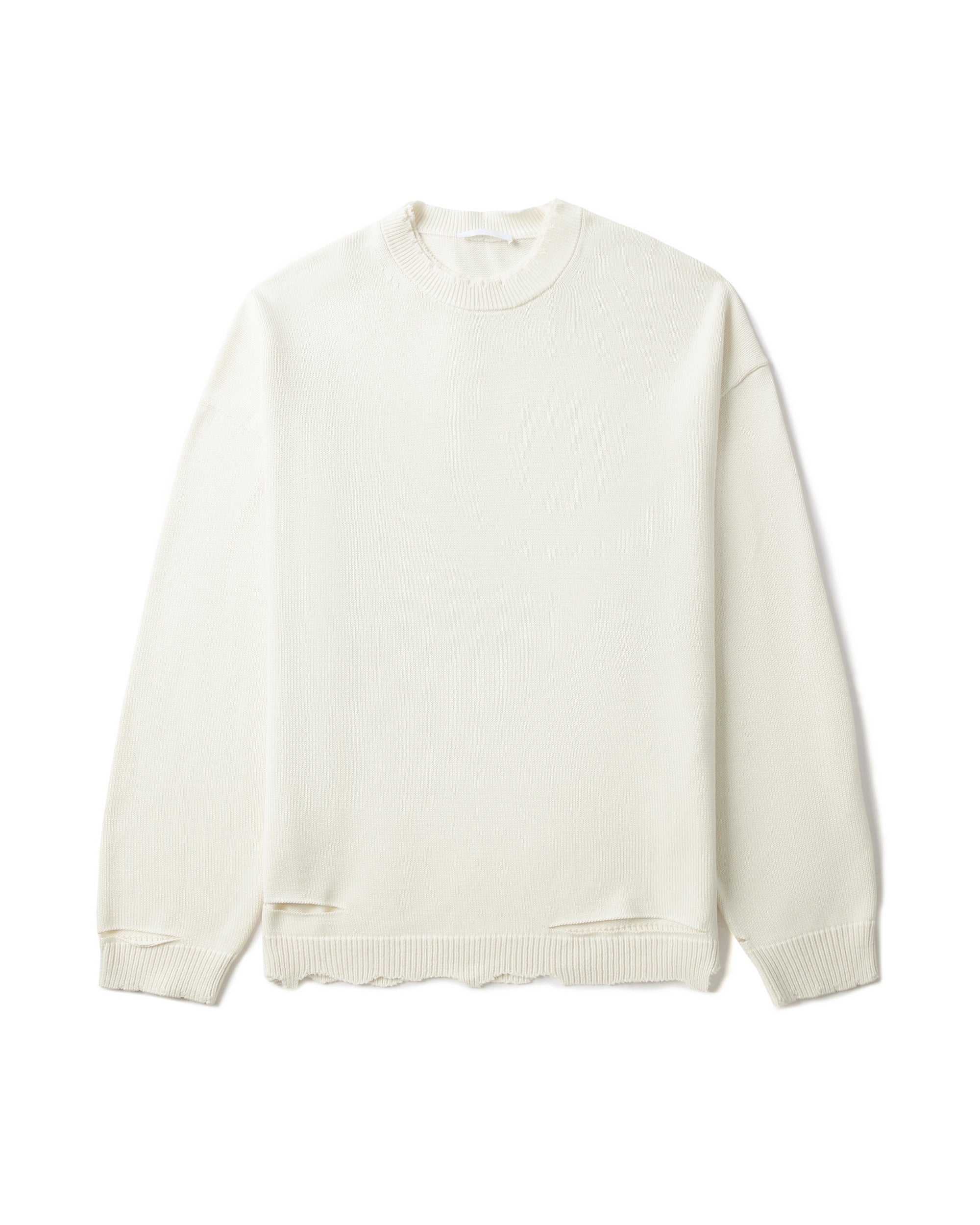 HELMUT LANG Distressed ribbed sweater
