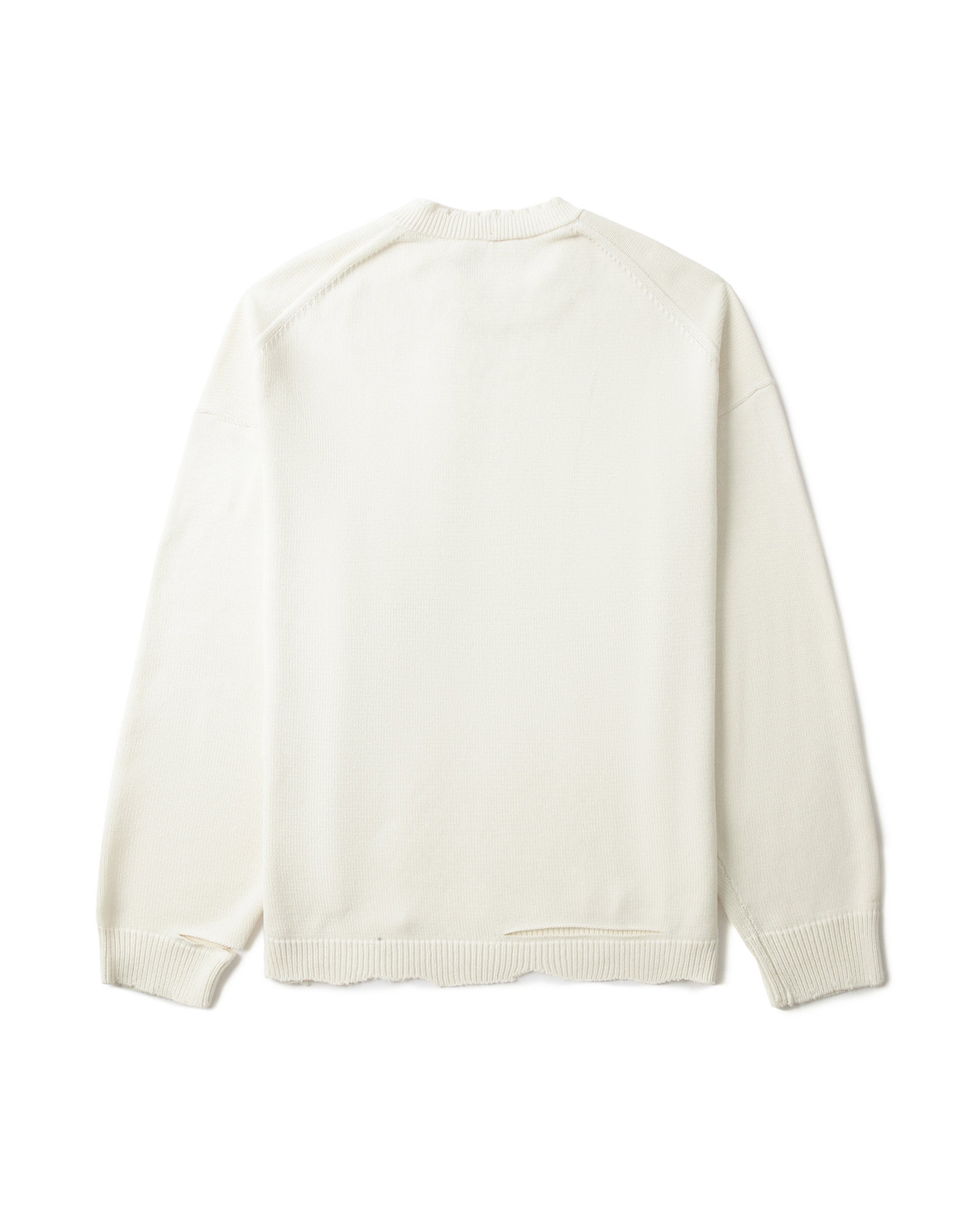 HELMUT LANG Distressed ribbed sweater