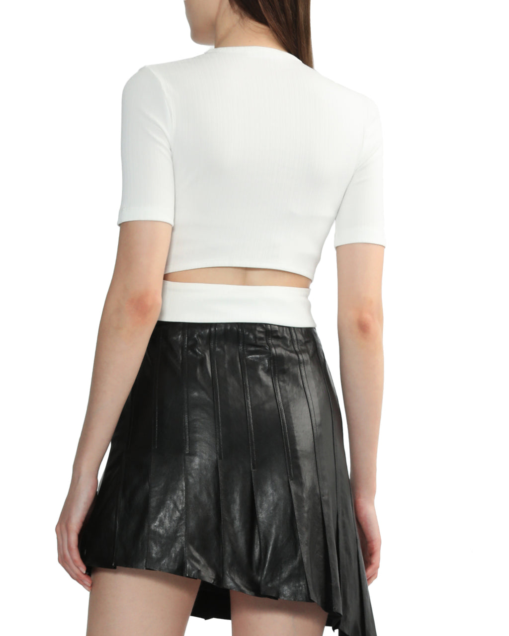 HELMUT LANG Cropped rib tee