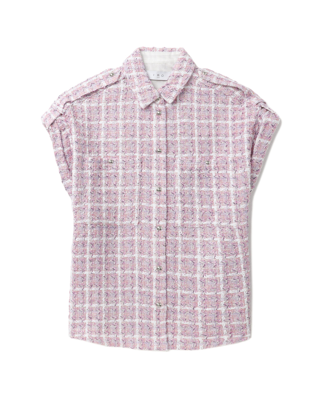 IRO Gilsa bicolour tweed shirt