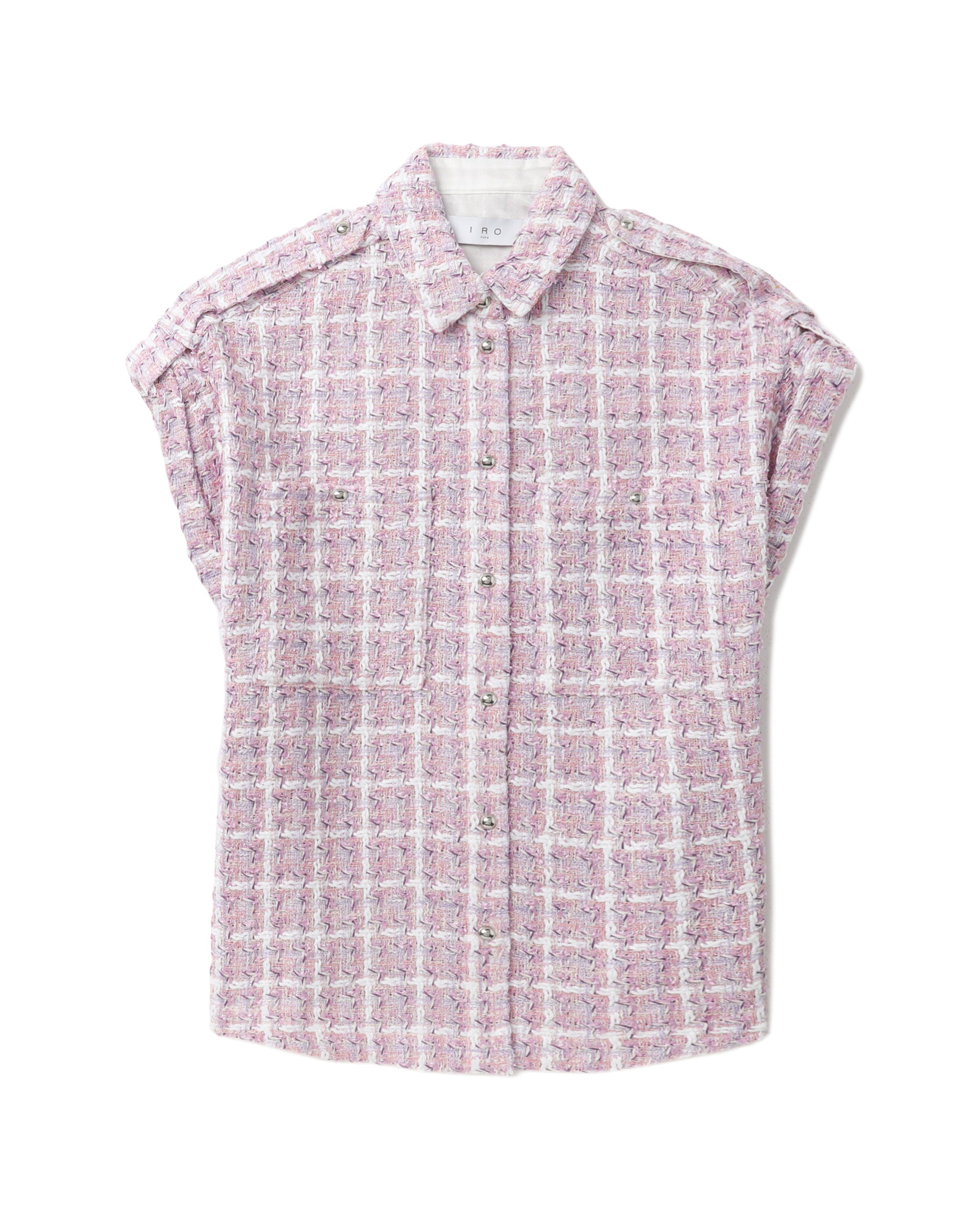 IRO Gilsa bicolour tweed shirt