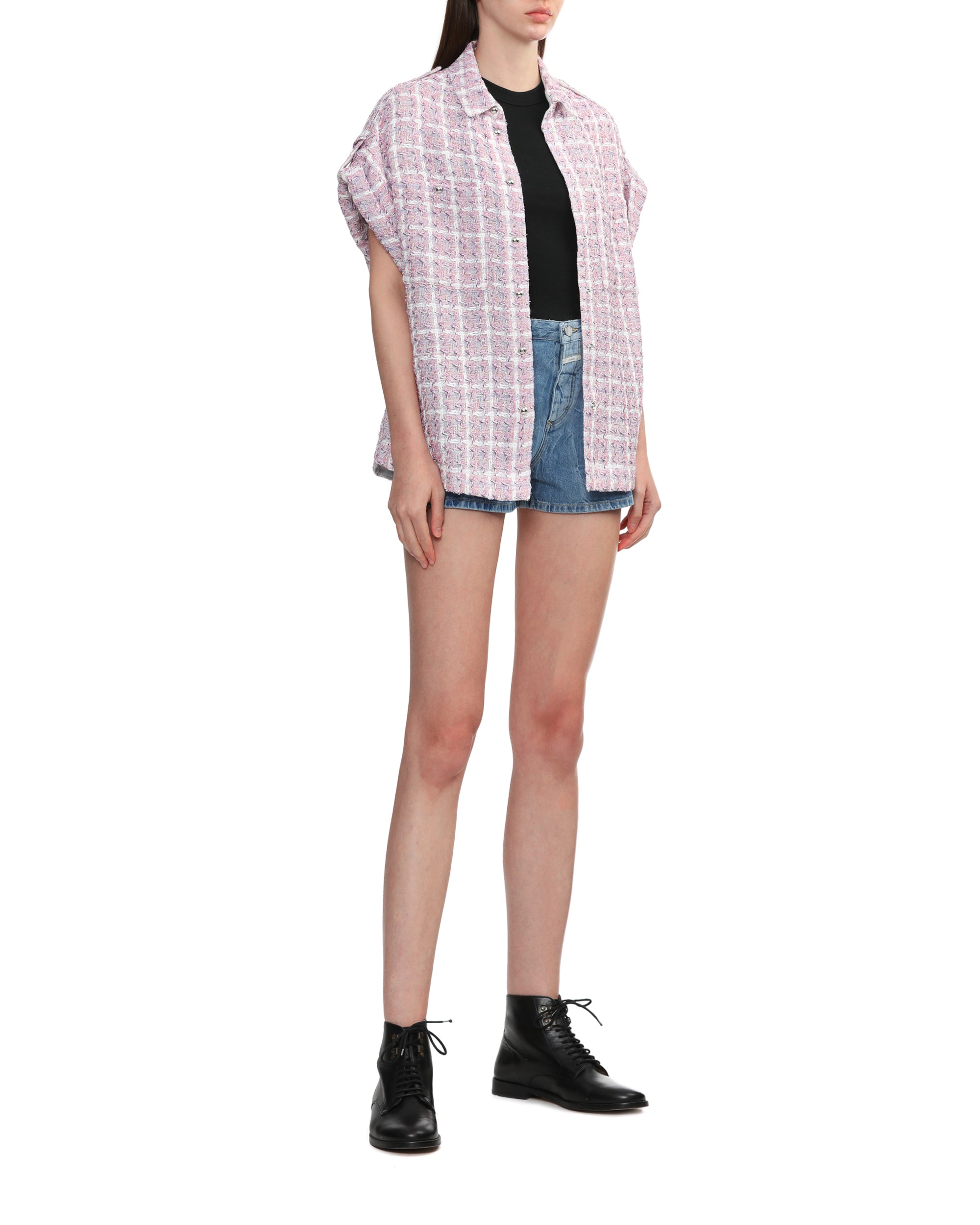 IRO Gilsa bicolour tweed shirt