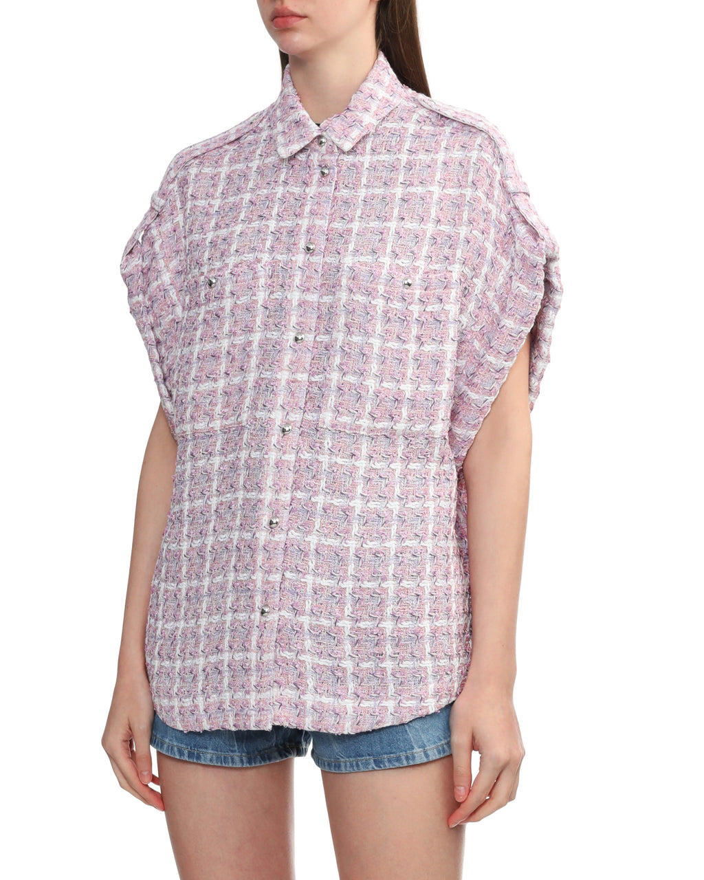 IRO Gilsa bicolour tweed shirt