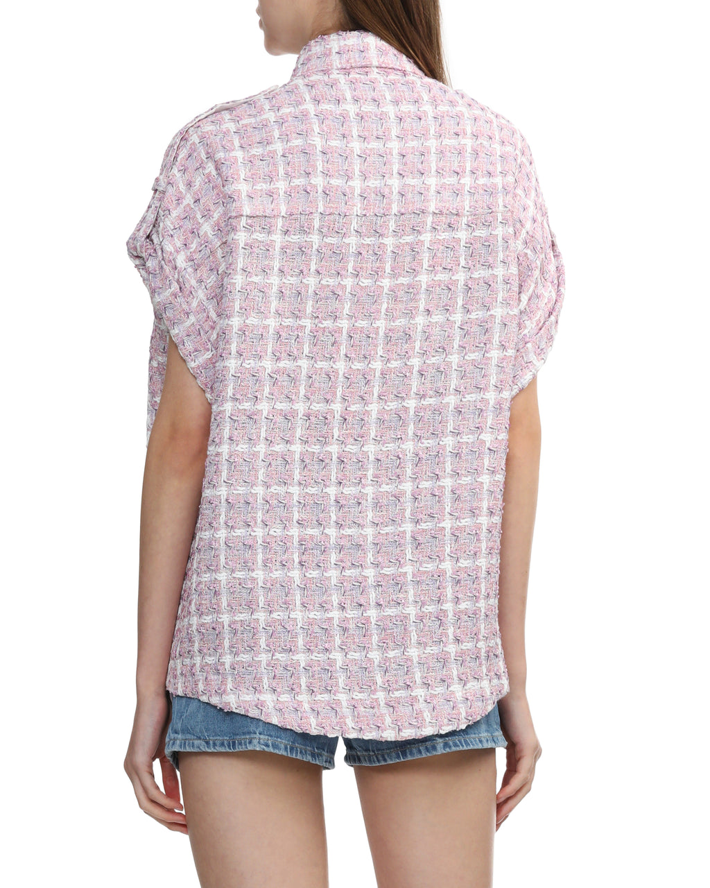 IRO Gilsa bicolour tweed shirt