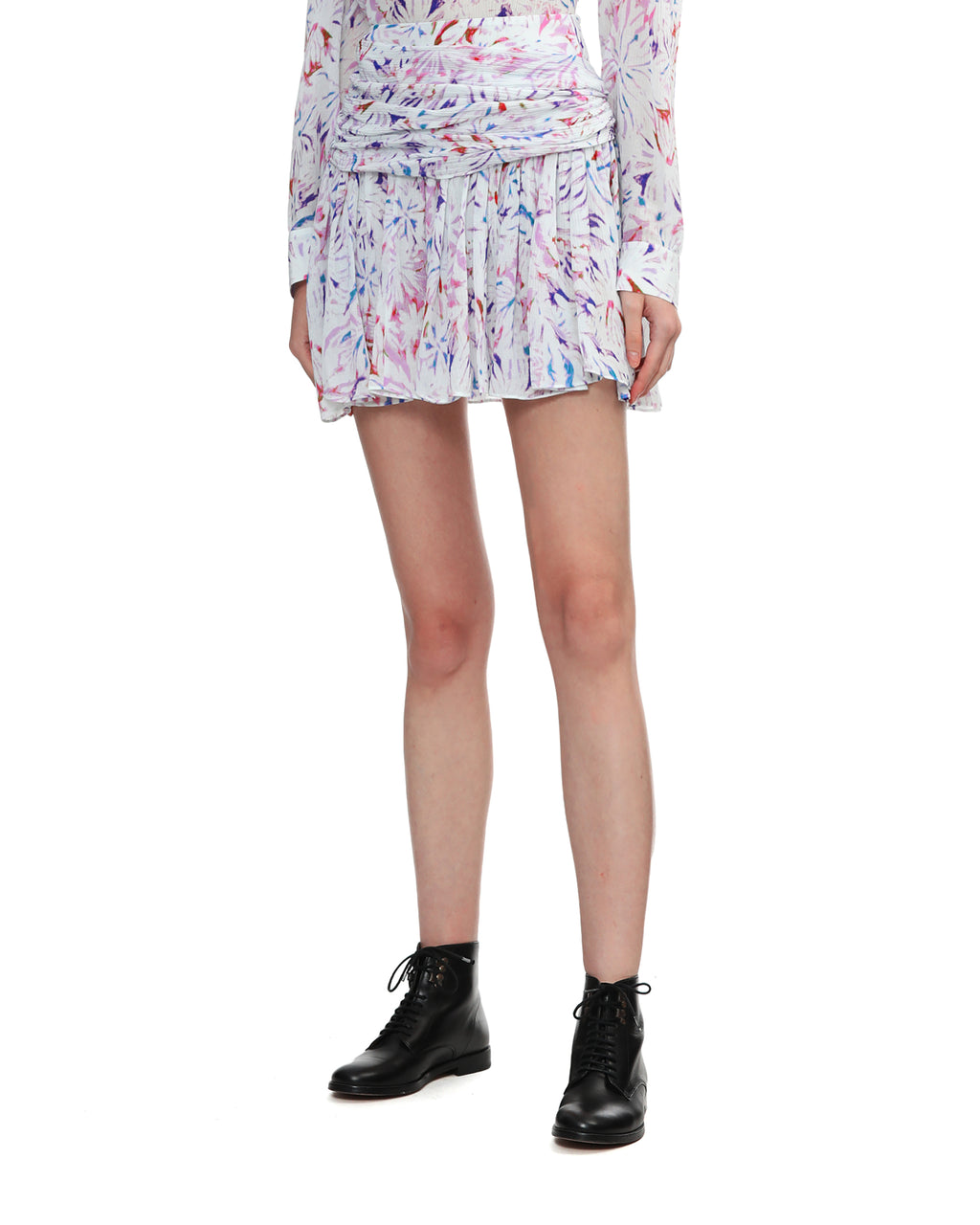 IRO Printed flared skirt