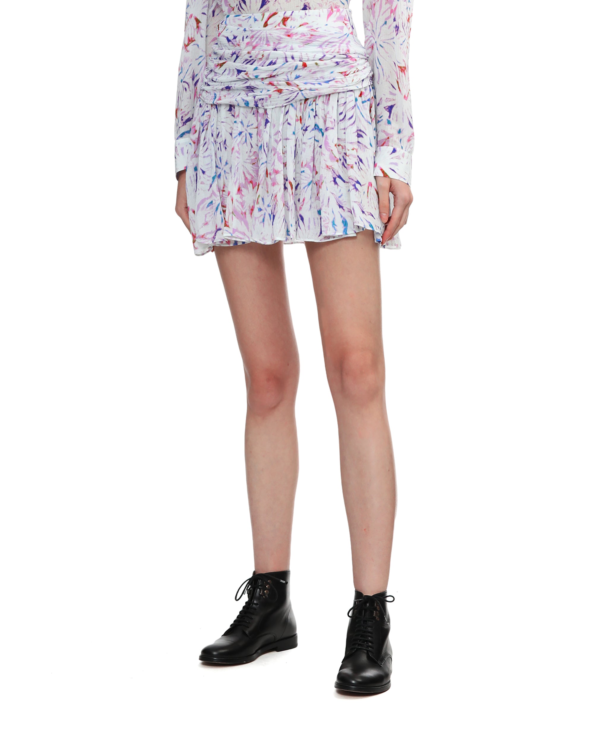 IRO Printed flared skirt