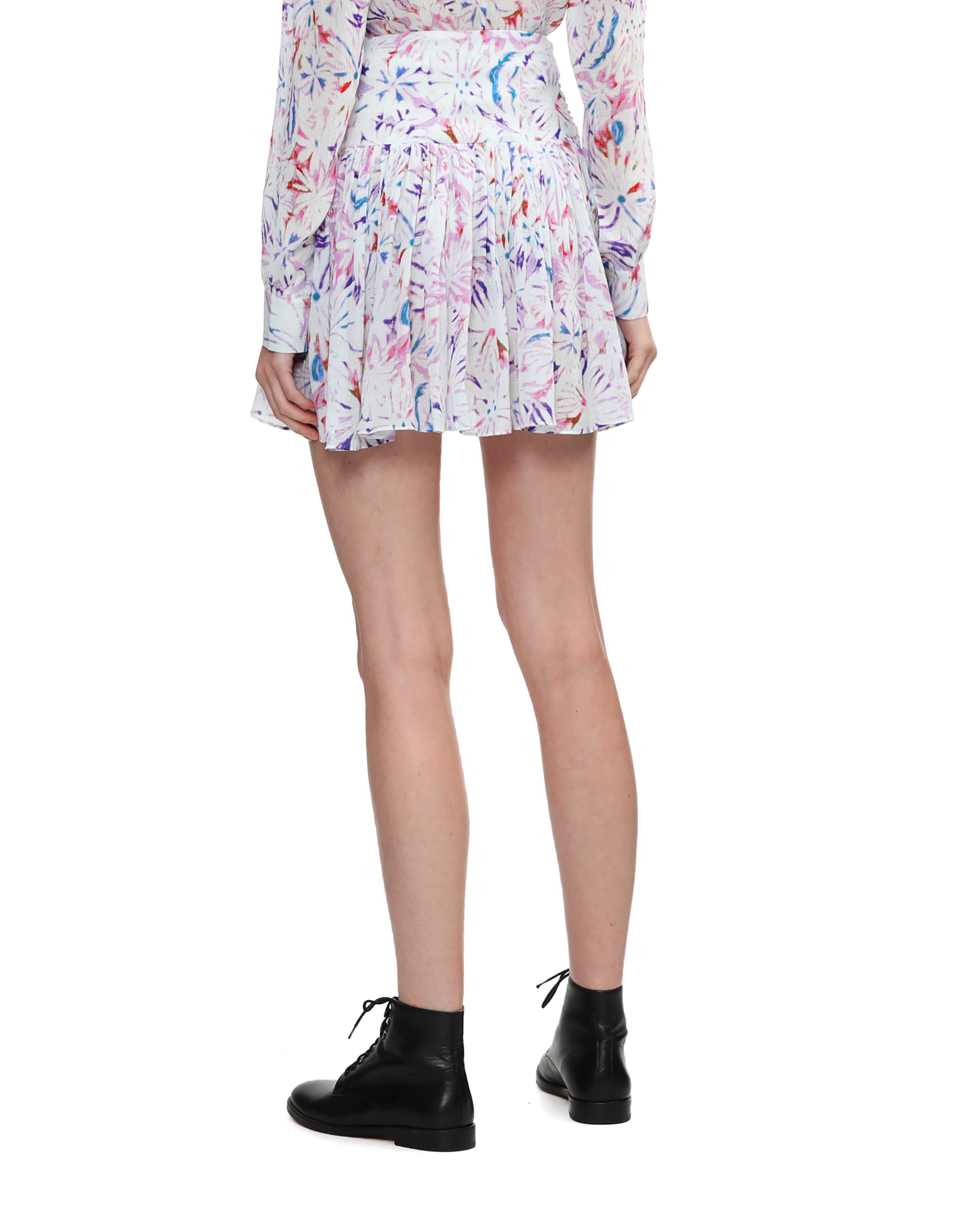 IRO Printed flared skirt