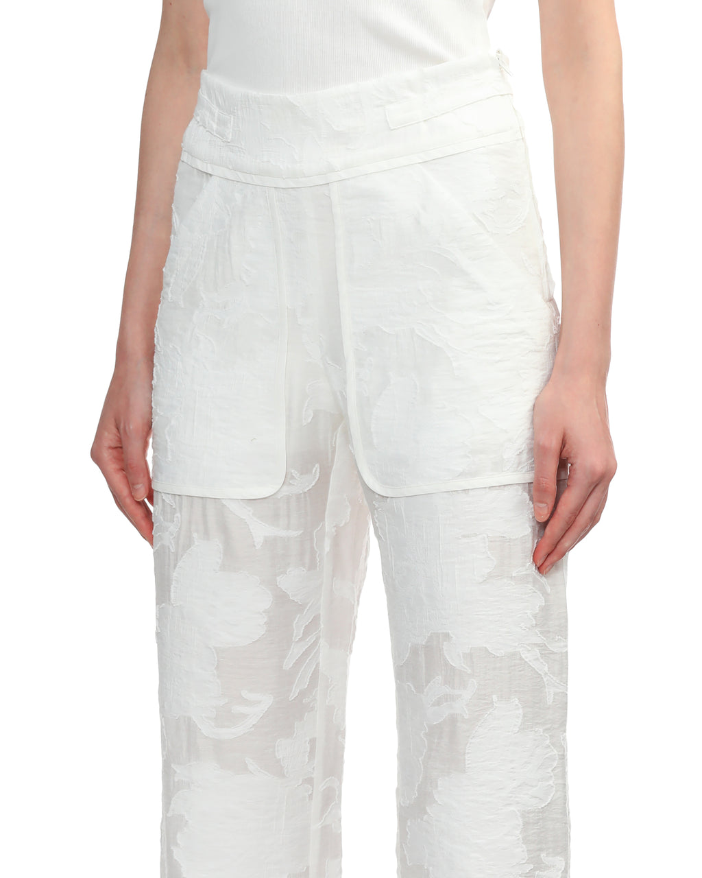 IRO Floral jacquard pants