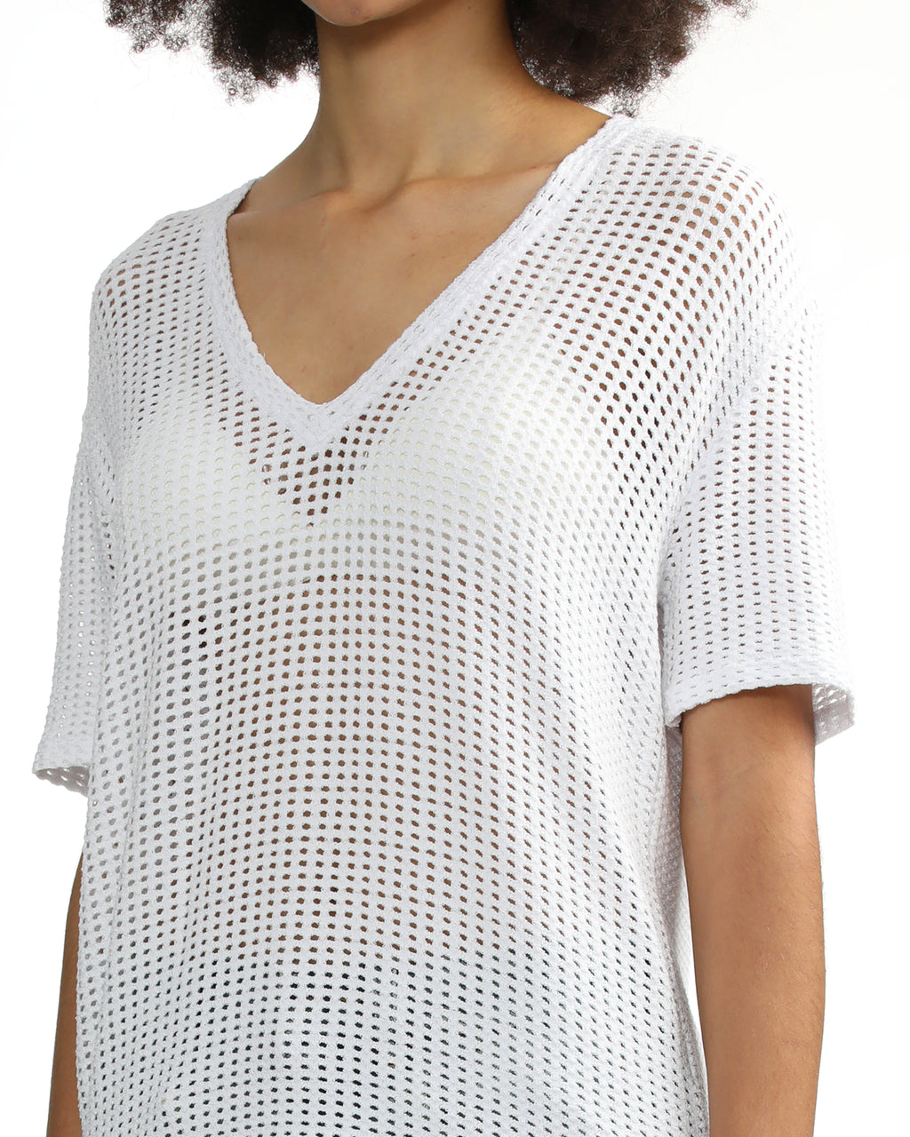 IRO V-neck mesh top
