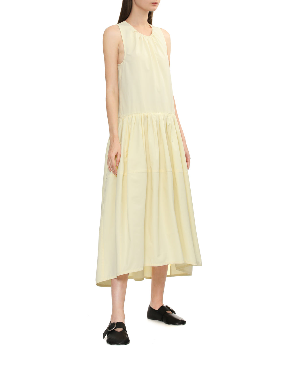 JIL SANDER Leather ballerina shoes