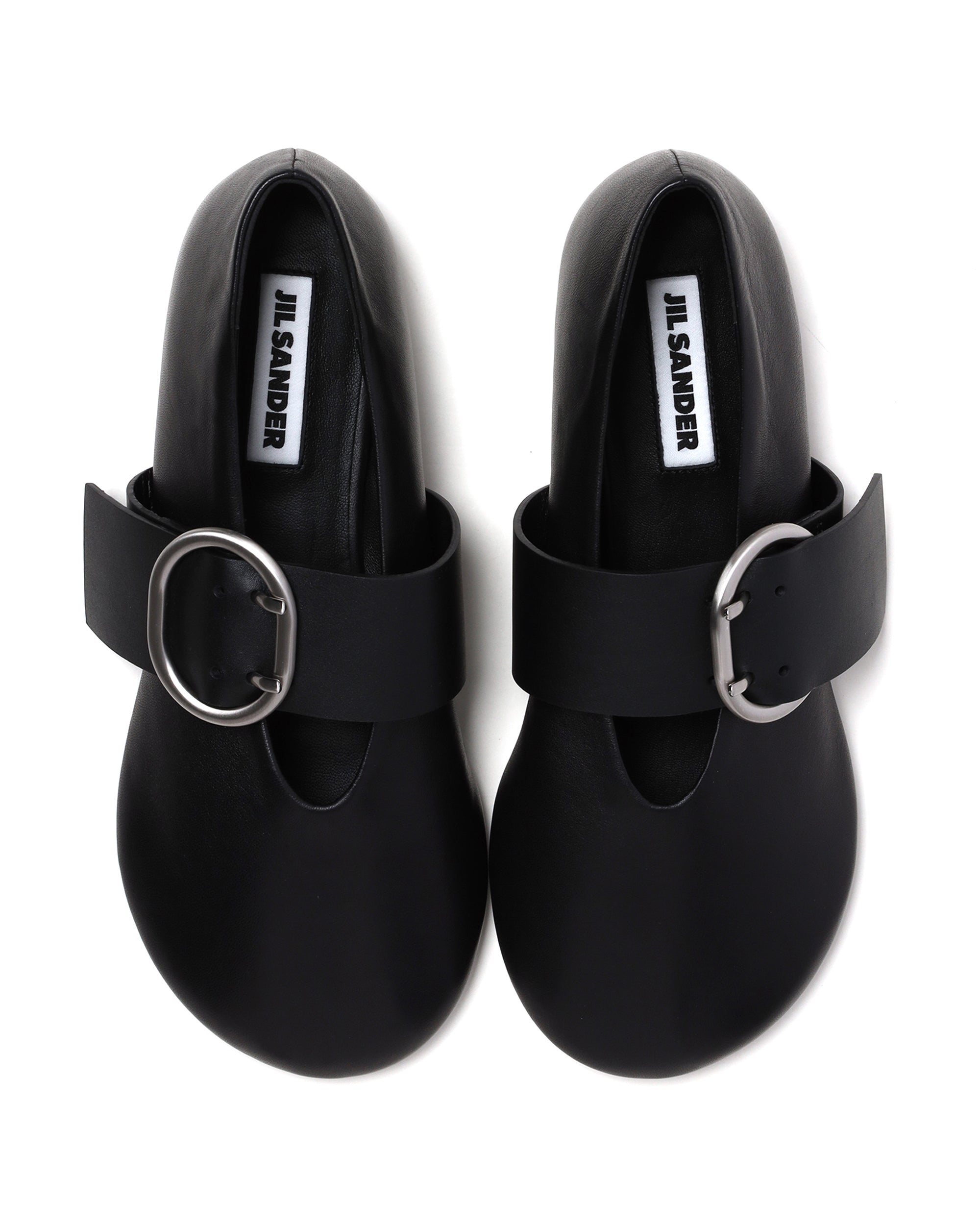 JIL SANDER Leather ballerina shoes
