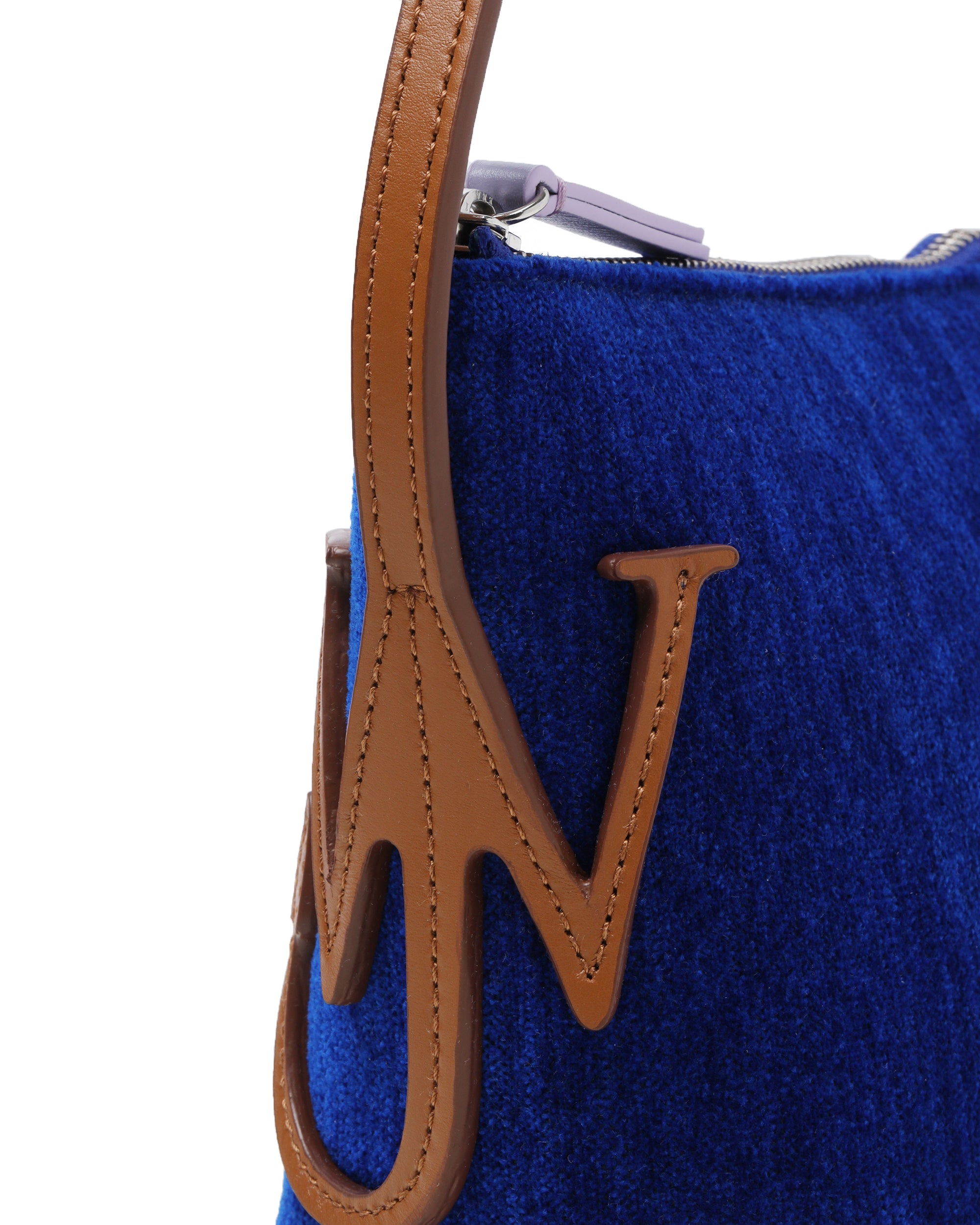 JW ANDERSON Mini anchor hobo chenille top handle bag