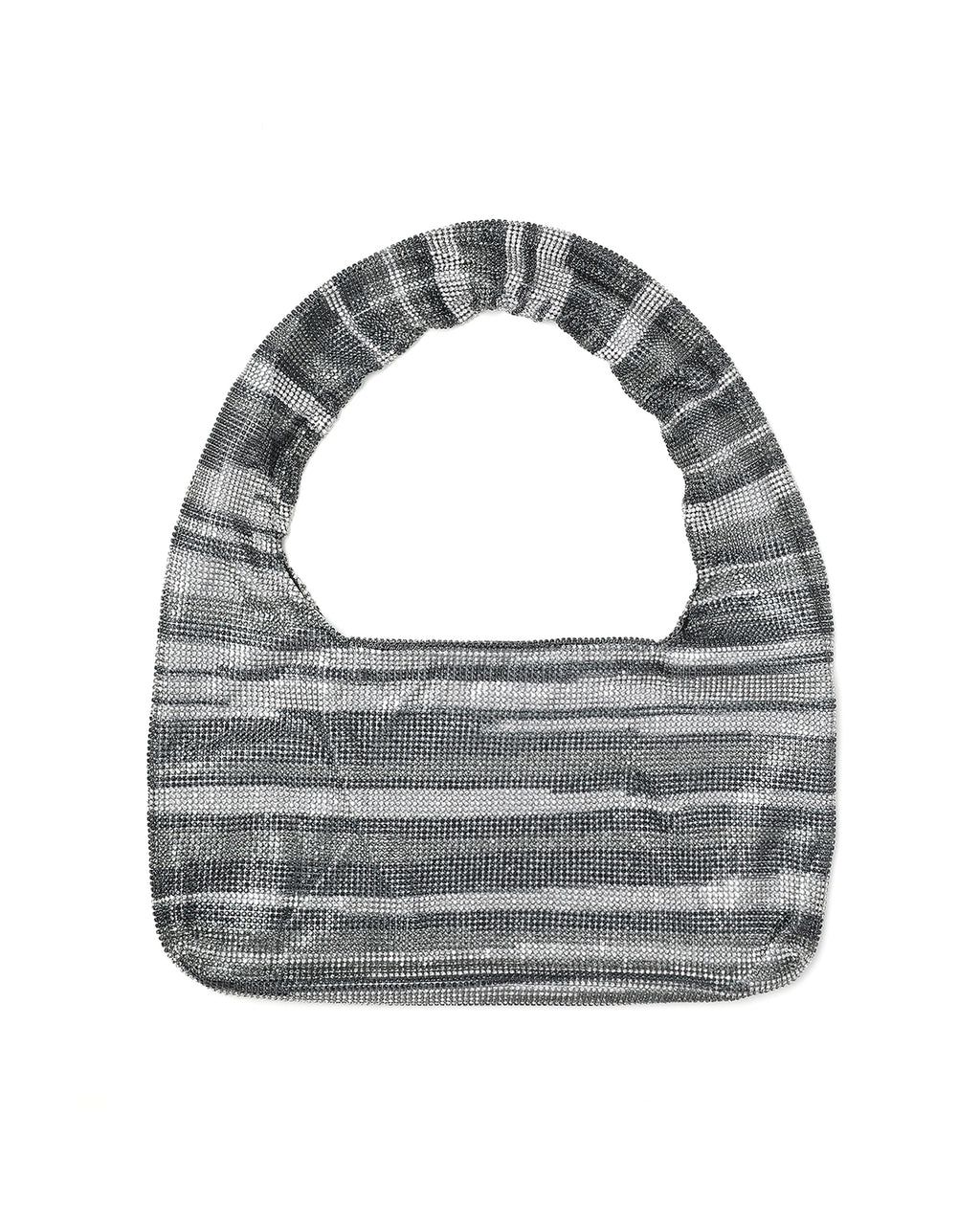 KARA Streaking crystal mesh armpit bag