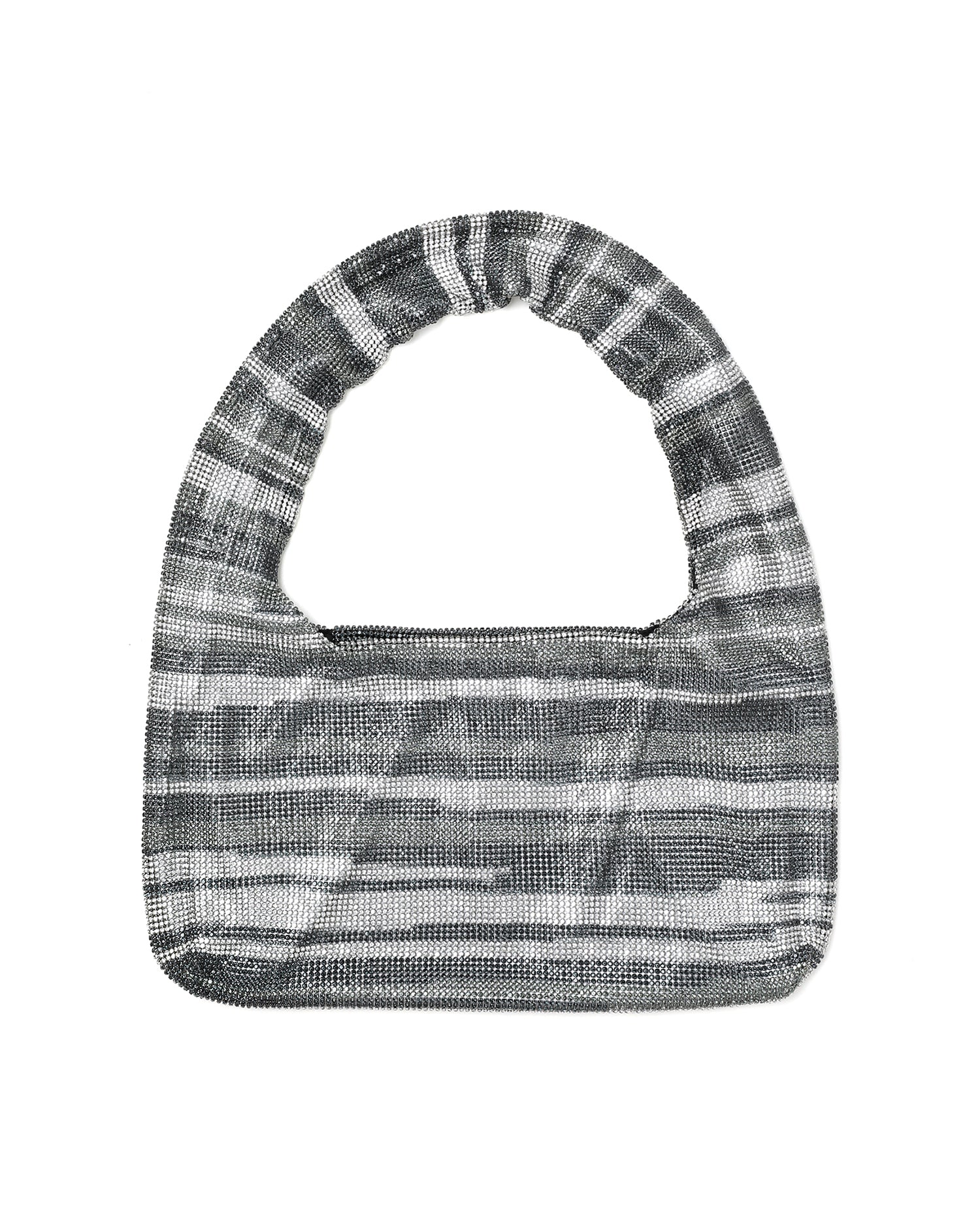 KARA Streaking crystal mesh armpit bag
