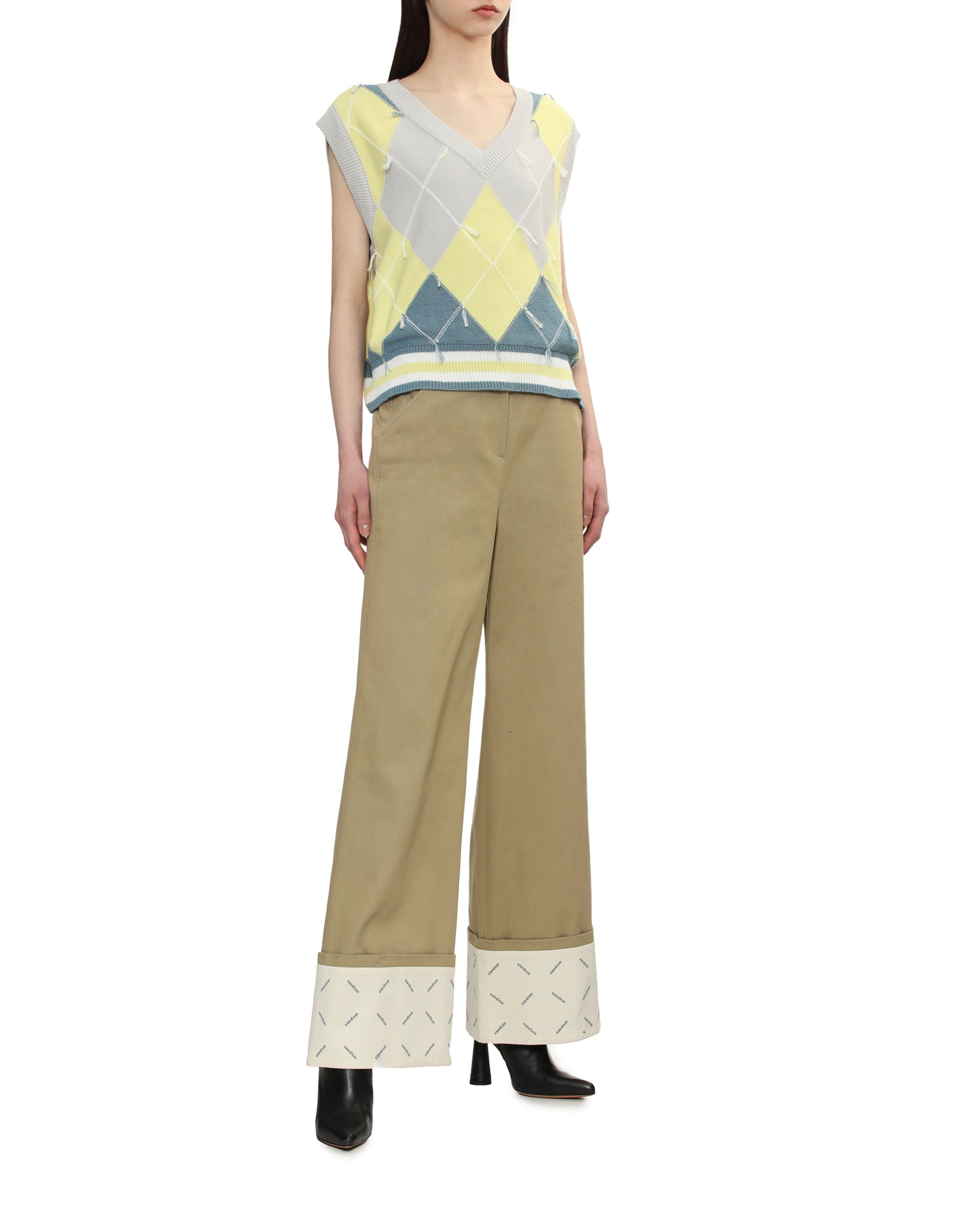 KIMHĒKIM Argyle knit vest