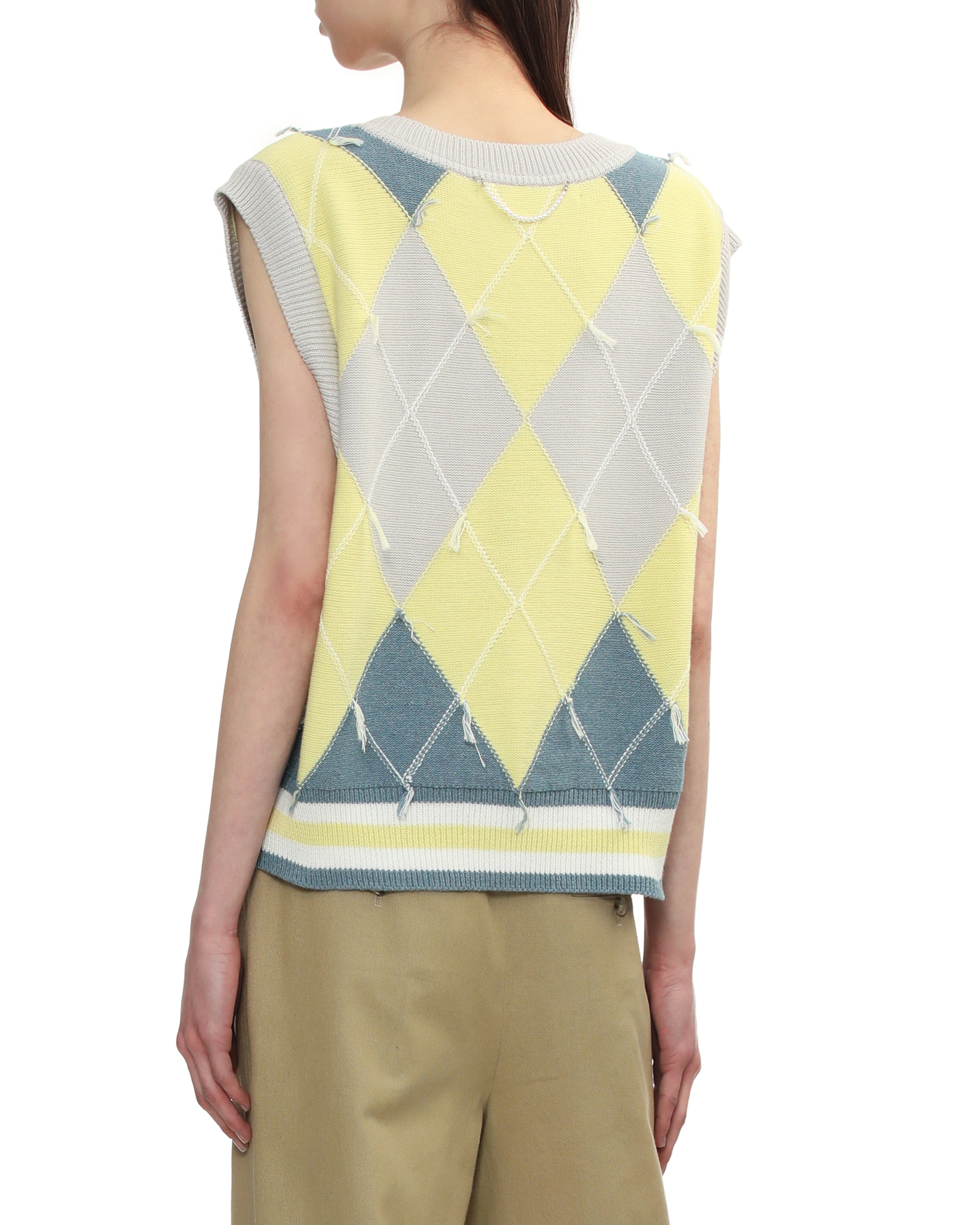 KIMHĒKIM Argyle knit vest