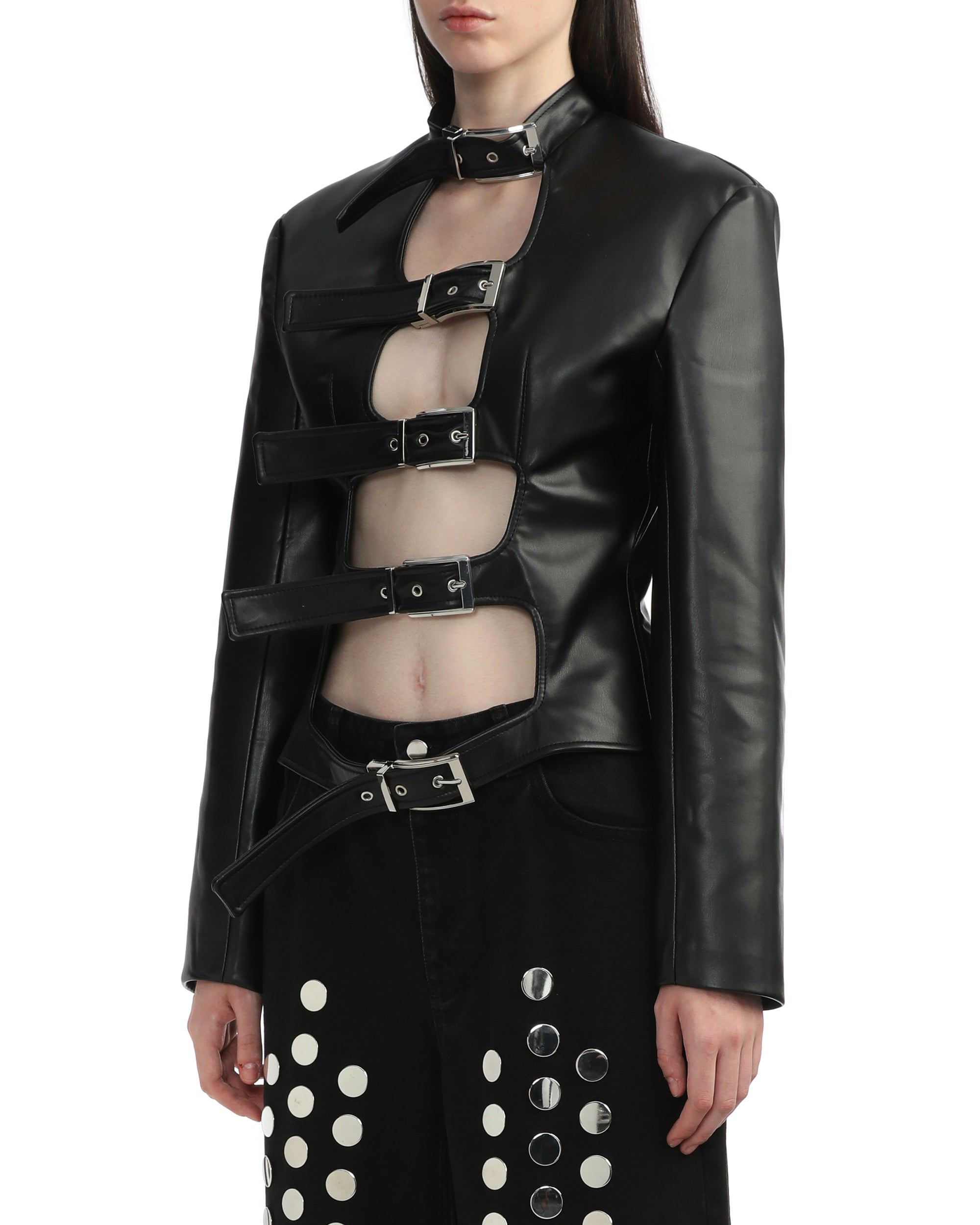 LADO BOKUCHAVA Buckle shibari blazer